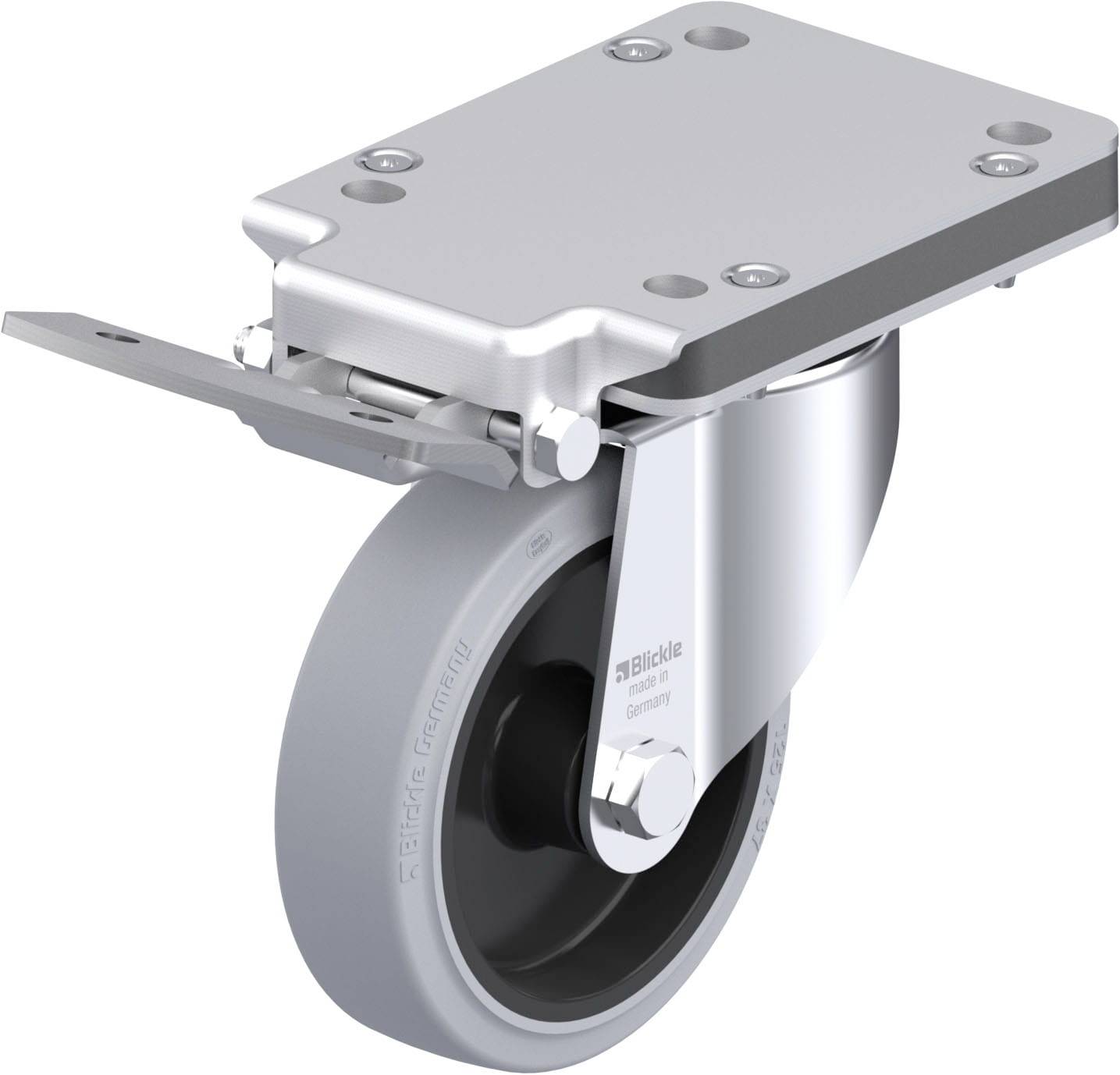 Blickle 851129 LK-POEV 125XR-3-IS-SG Stahlblech-Lenkrolle Rad-Durchmesser: 125mm Tragfähigkeit (max.): 250kg 1St.