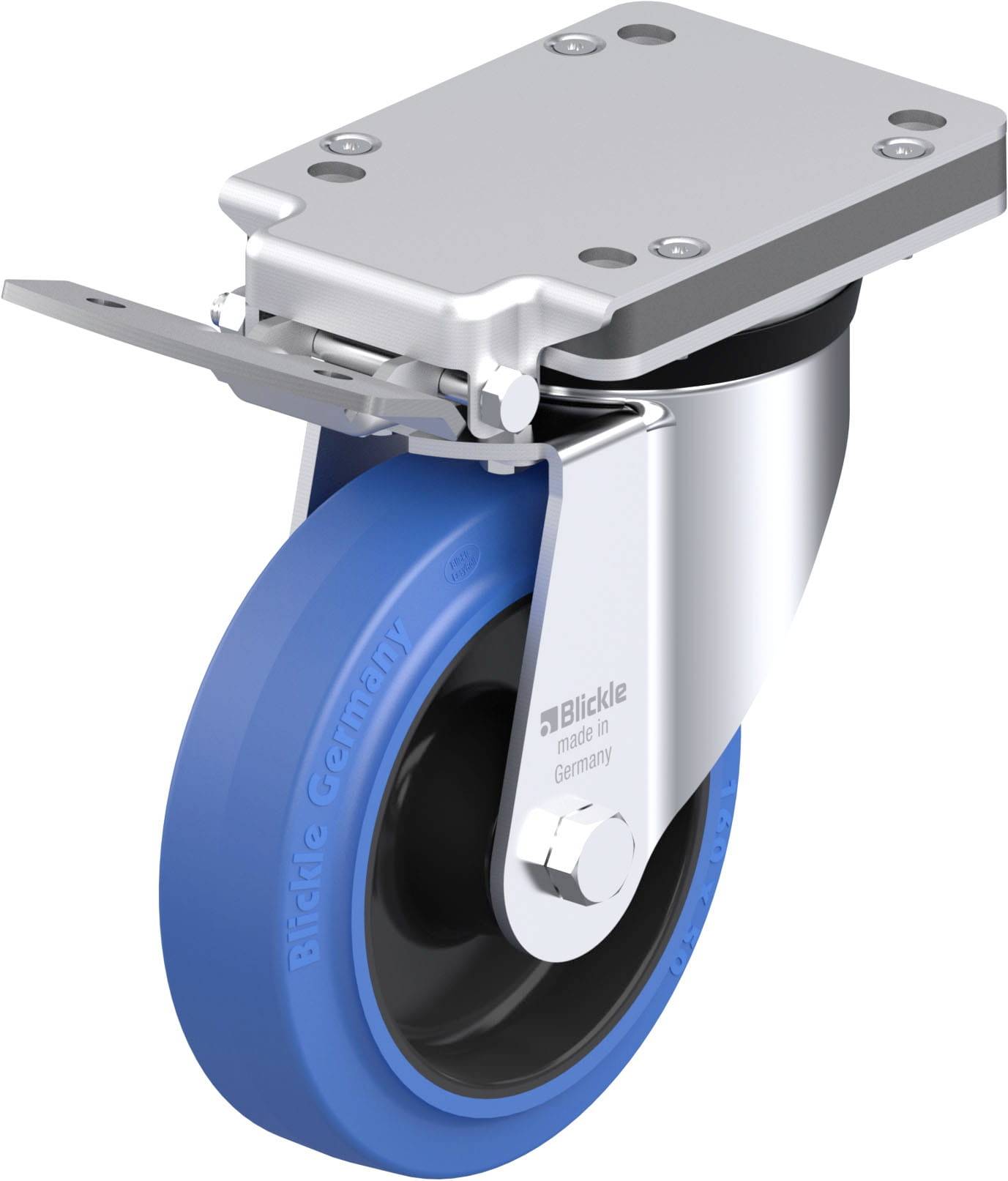 Blickle 750374 LK-POEV 160R-IS-SB Stahlblech-Lenkrolle Rad-Durchmesser: 160mm Tragfähigkeit (max.): 400kg 1St.