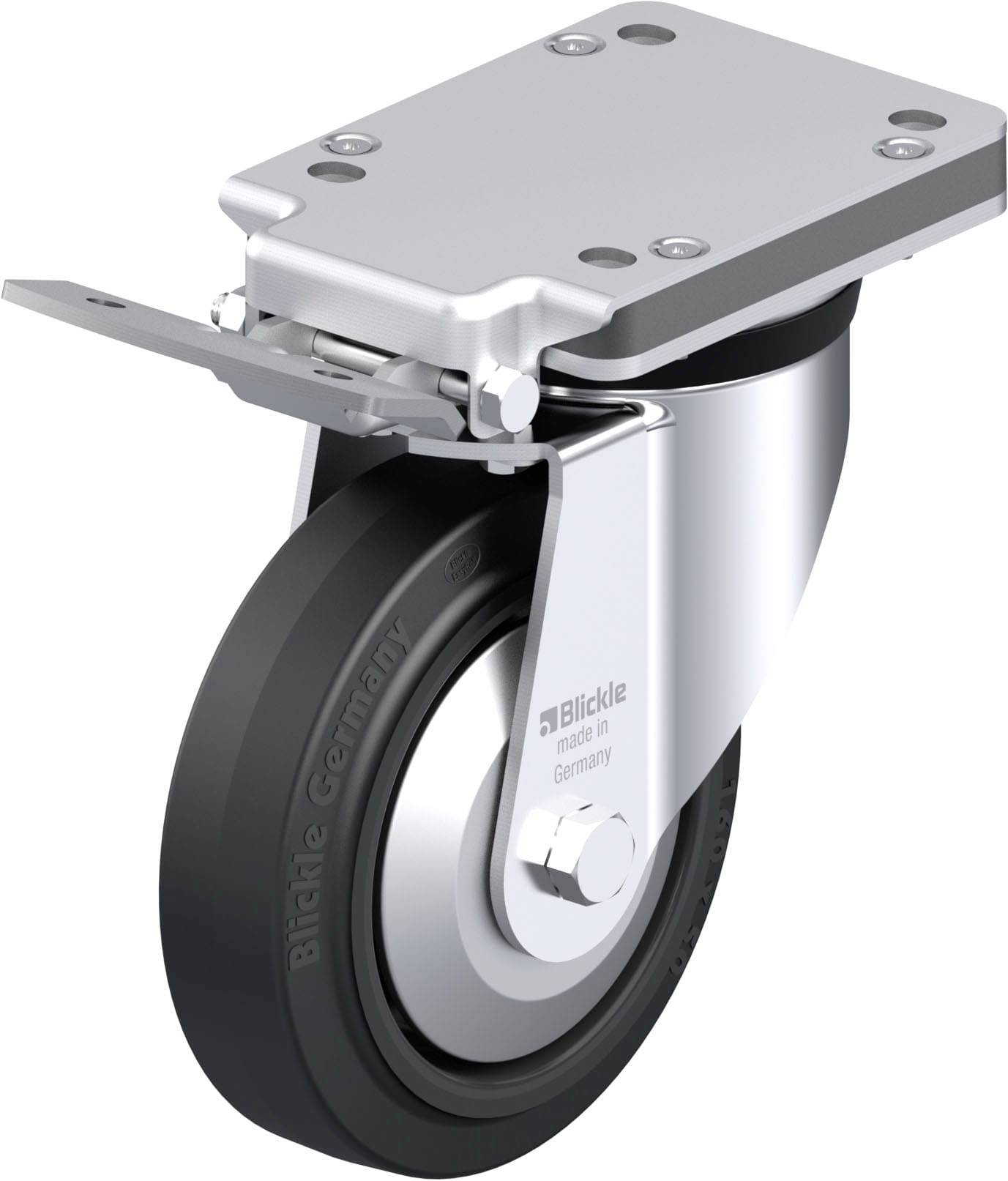 Blickle 851210 LK-POEV 160XR-IS-FA Stahlblech-Lenkrolle Rad-Durchmesser: 160mm Tragfähigkeit (max.): 400kg 1St.