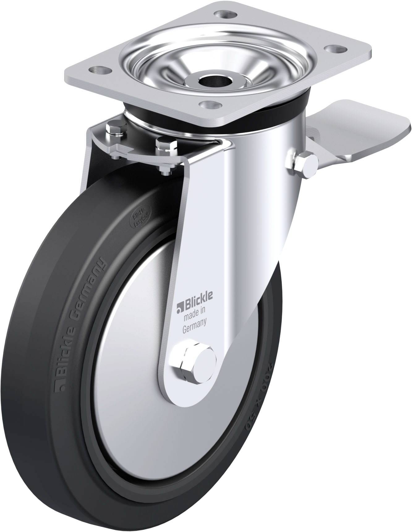 Blickle 851316 LK-POEV 200KAD-ST-FA Stahlblech-Lenkrolle Rad-Durchmesser: 200mm Tragfähigkeit (max.): 500kg 1St.