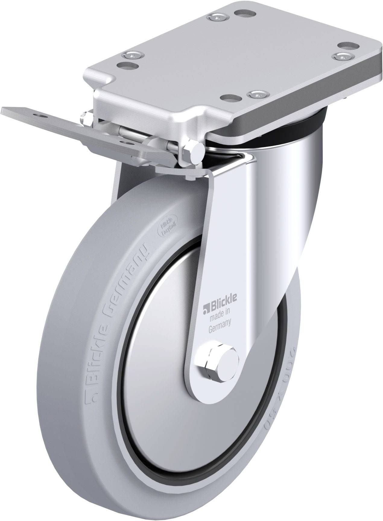 Blickle 750404 LK-POEV 200R-IS-SG-FA Stahlblech-Lenkrolle Rad-Durchmesser: 200mm Tragfähigkeit (max.): 500kg 1St.