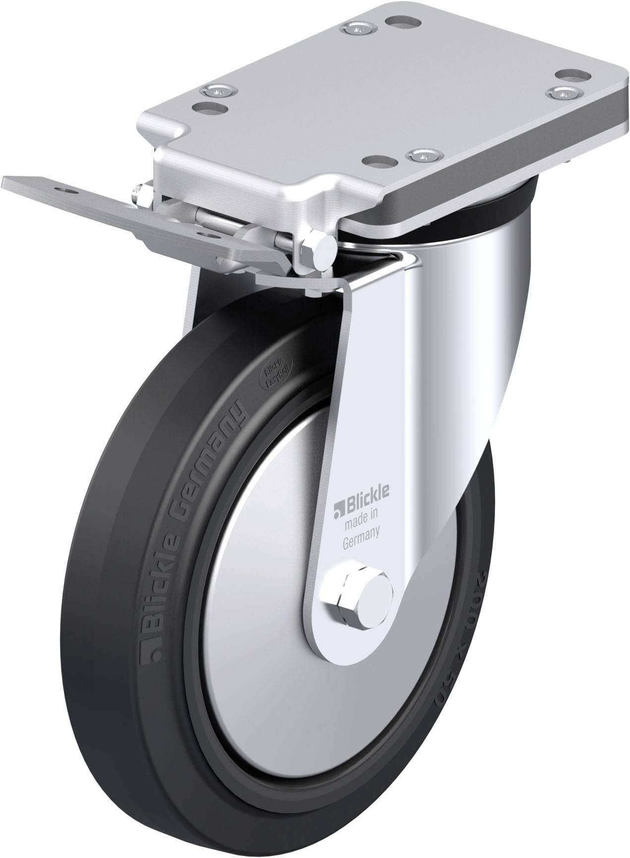 Blickle 851301 LK-POEV 200XR-IS-FA Stahlblech-Lenkrolle Rad-Durchmesser: 200mm Tragfähigkeit (max.): 500kg 1St.