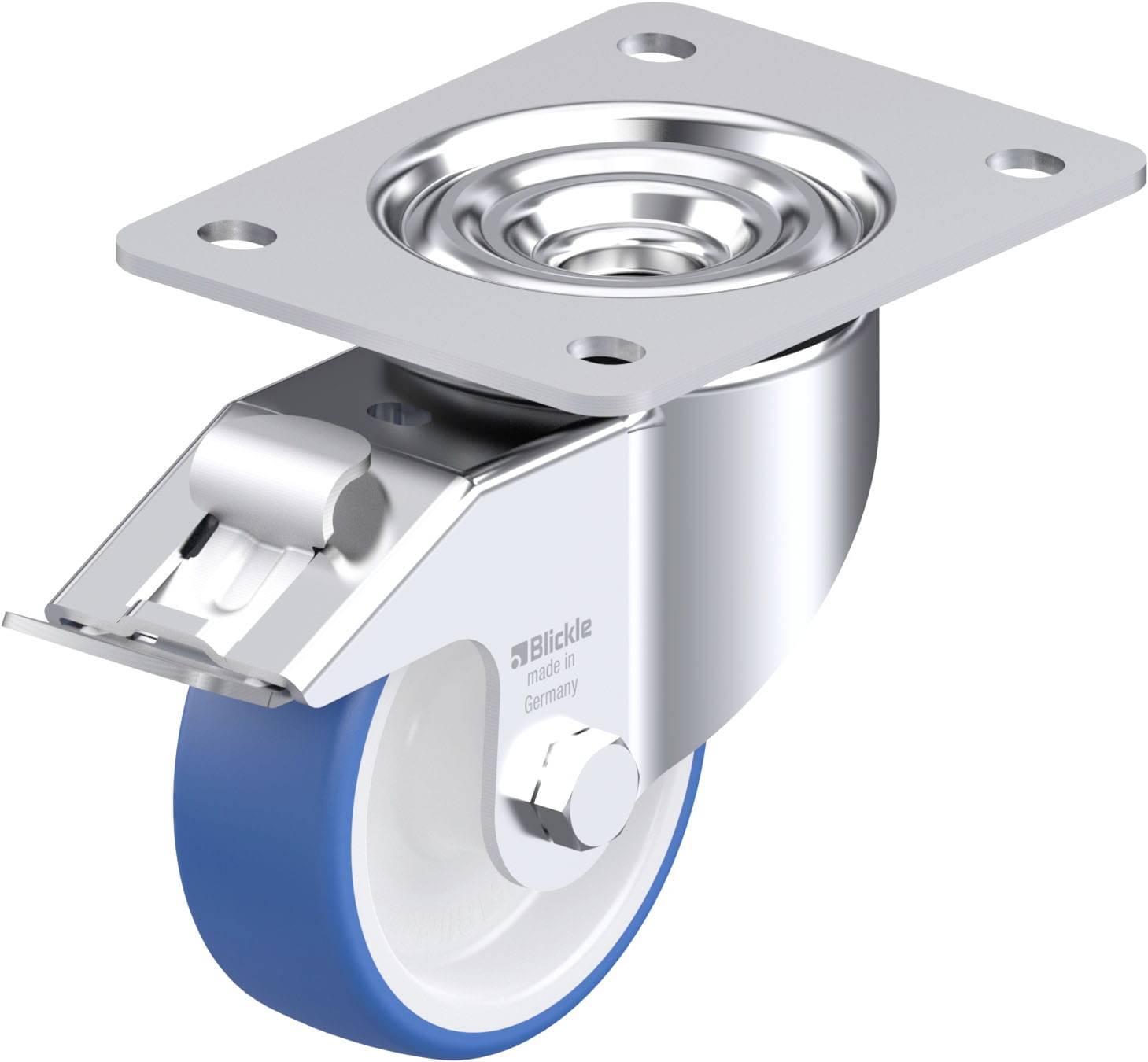 Blickle 936328 LK-POTHS 100G-3-FI Stahlblech-Lenkrolle Rad-Durchmesser: 100mm Tragfähigkeit (max.): 200kg 1St.