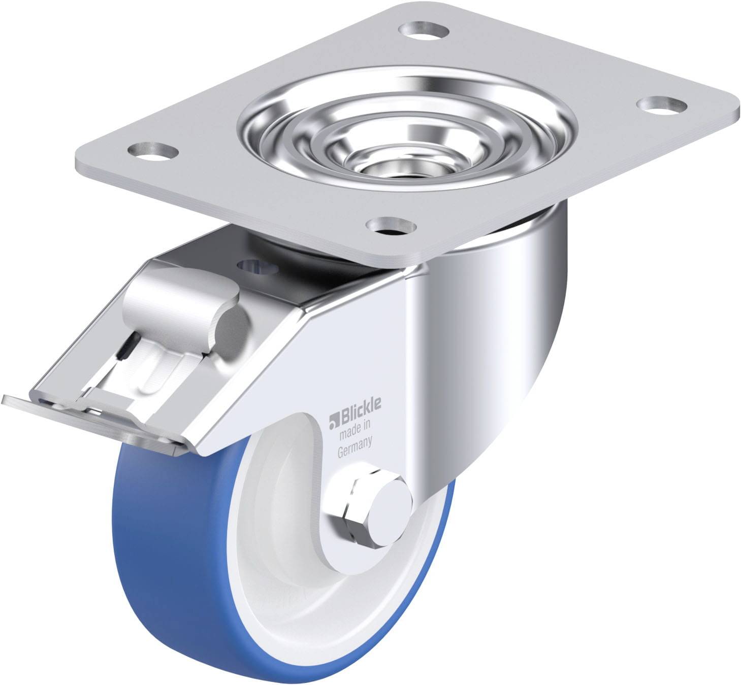 Blickle 936346 LK-POTHS 100KA-3-FI Stahlblech-Lenkrolle Rad-Durchmesser: 100mm Tragfähigkeit (max.): 200kg 1St.