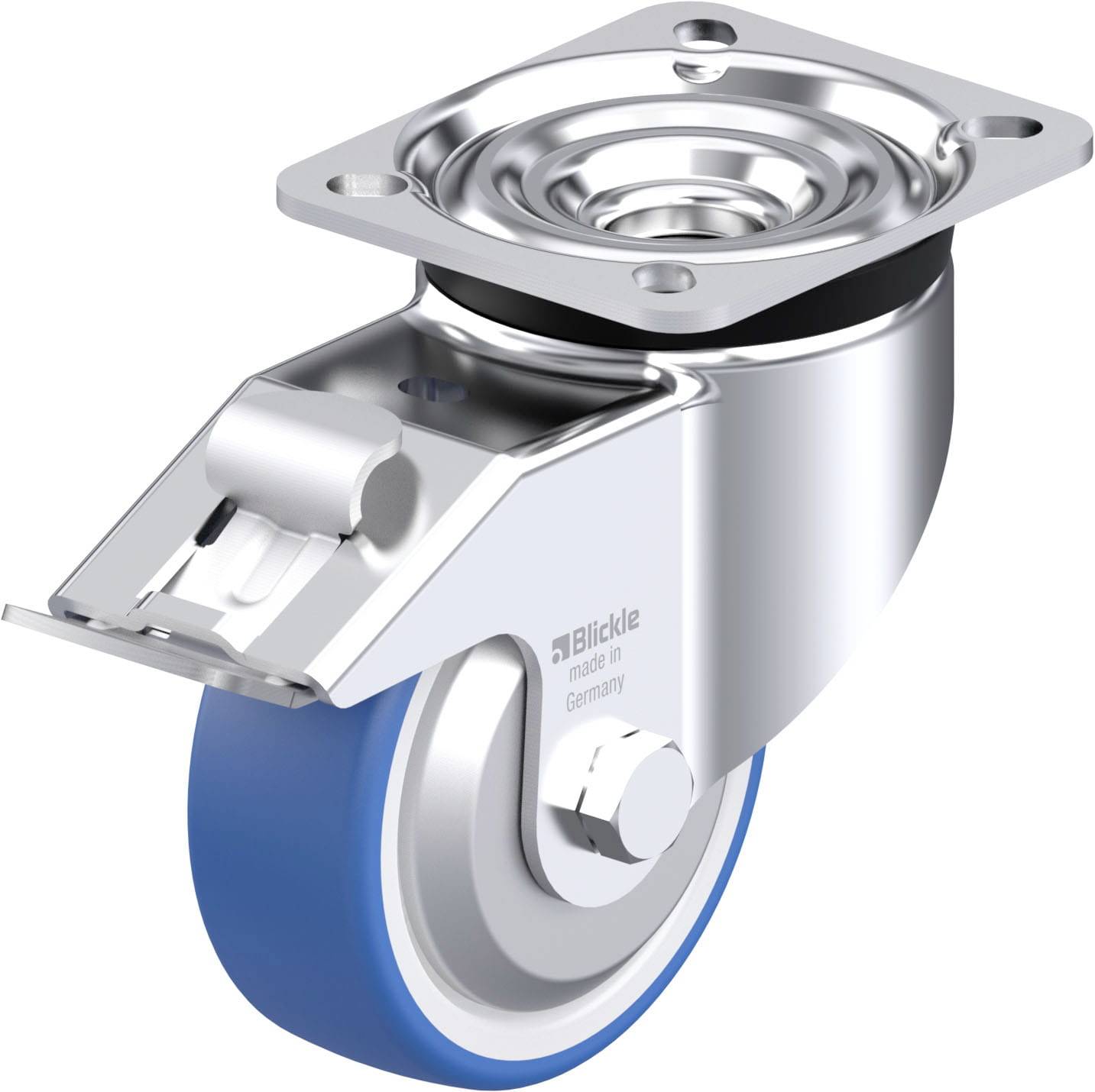 Blickle 947945 LK-POTHS 100XR-1-FI-FA Stahlblech-Lenkrolle Rad-Durchmesser: 100mm Tragfähigkeit (max.): 200kg 1St.