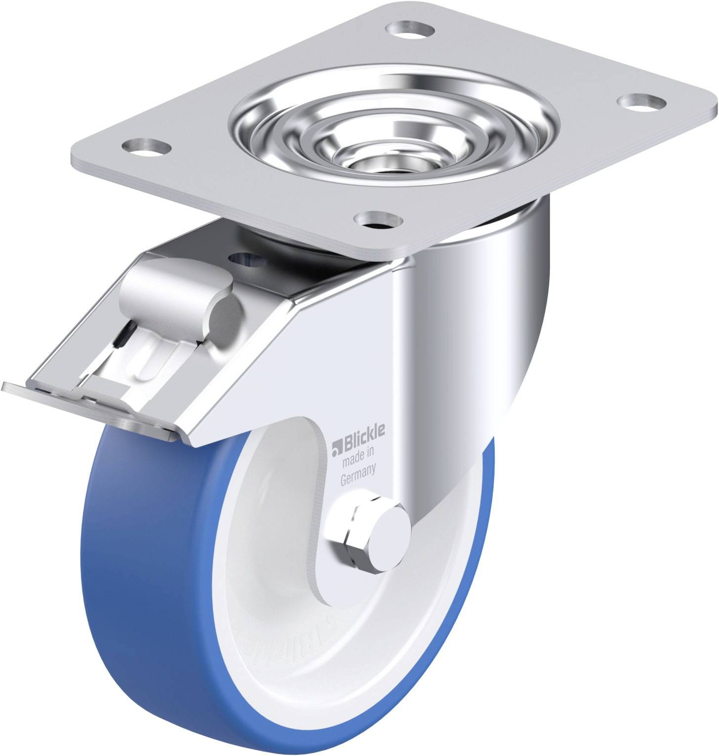 Blickle 936418 LK-POTHS 125R-3-FI Stahlblech-Lenkrolle Rad-Durchmesser: 125mm Tragfähigkeit (max.): 275kg 1St.