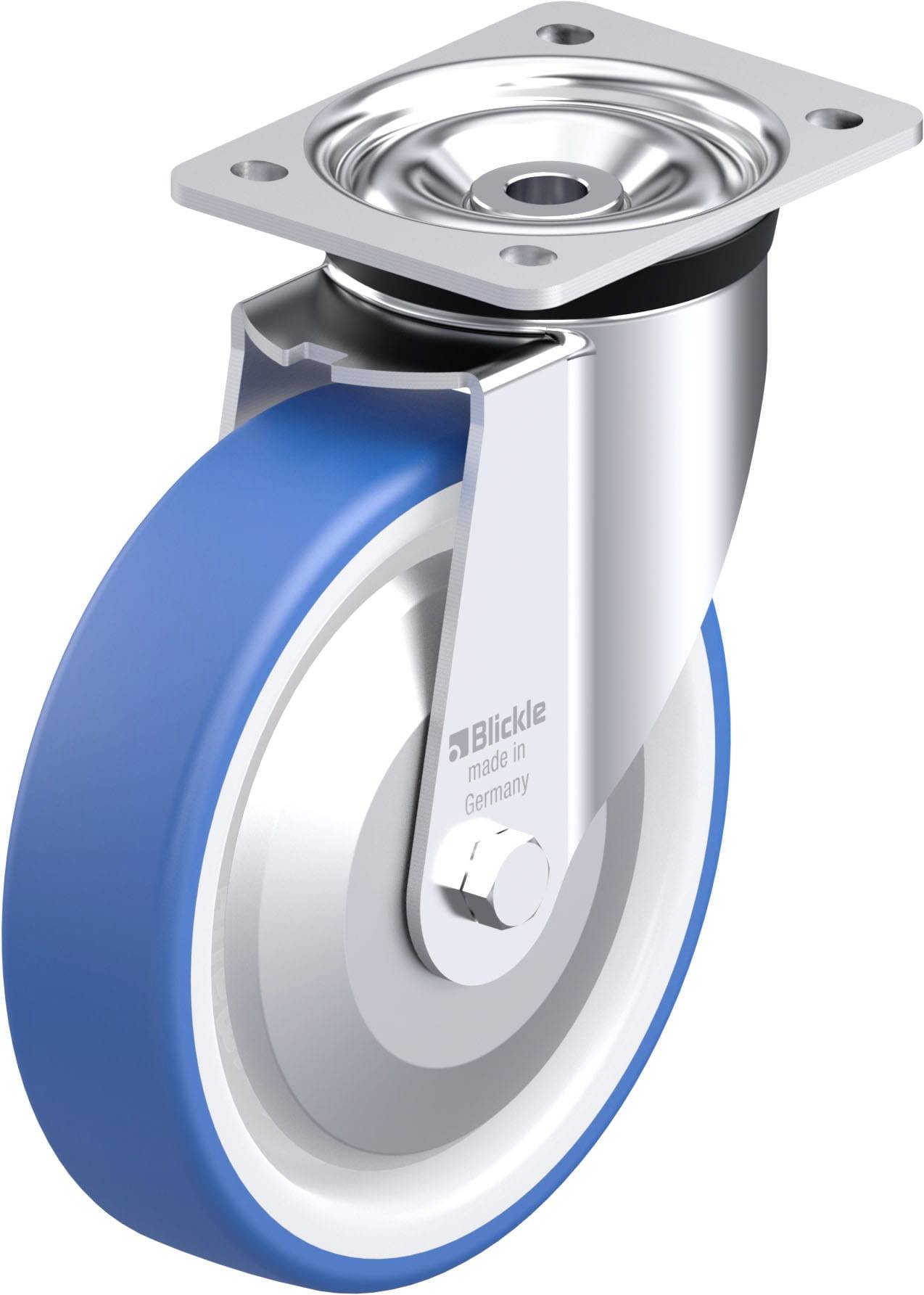 Blickle 936433 LK-POTHS 200G-FA Stahlblech-Lenkrolle Rad-Durchmesser: 200mm Tragfähigkeit (max.): 550kg 1St.