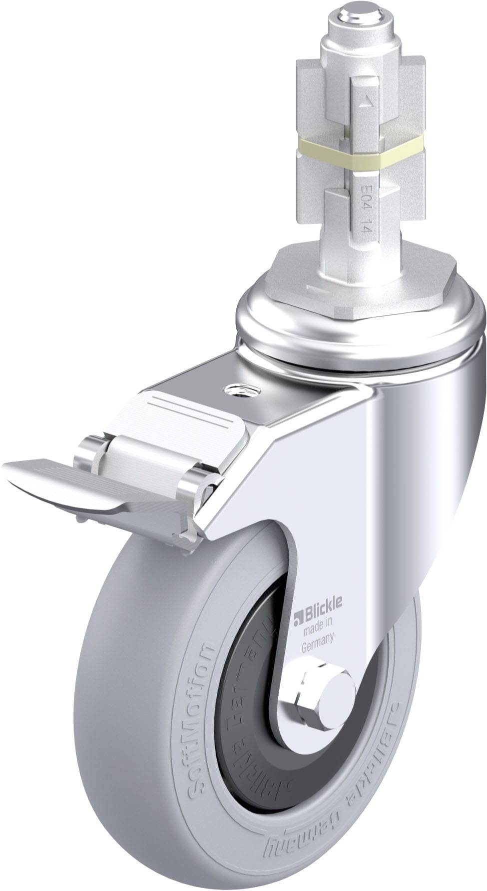 Blickle 952336 LKRA-POES 102KF-11-FI-SG-E14 Apparate-Lenkrolle Rad-Durchmesser: 100mm Tragfähigkeit (max.): 120kg 1St.