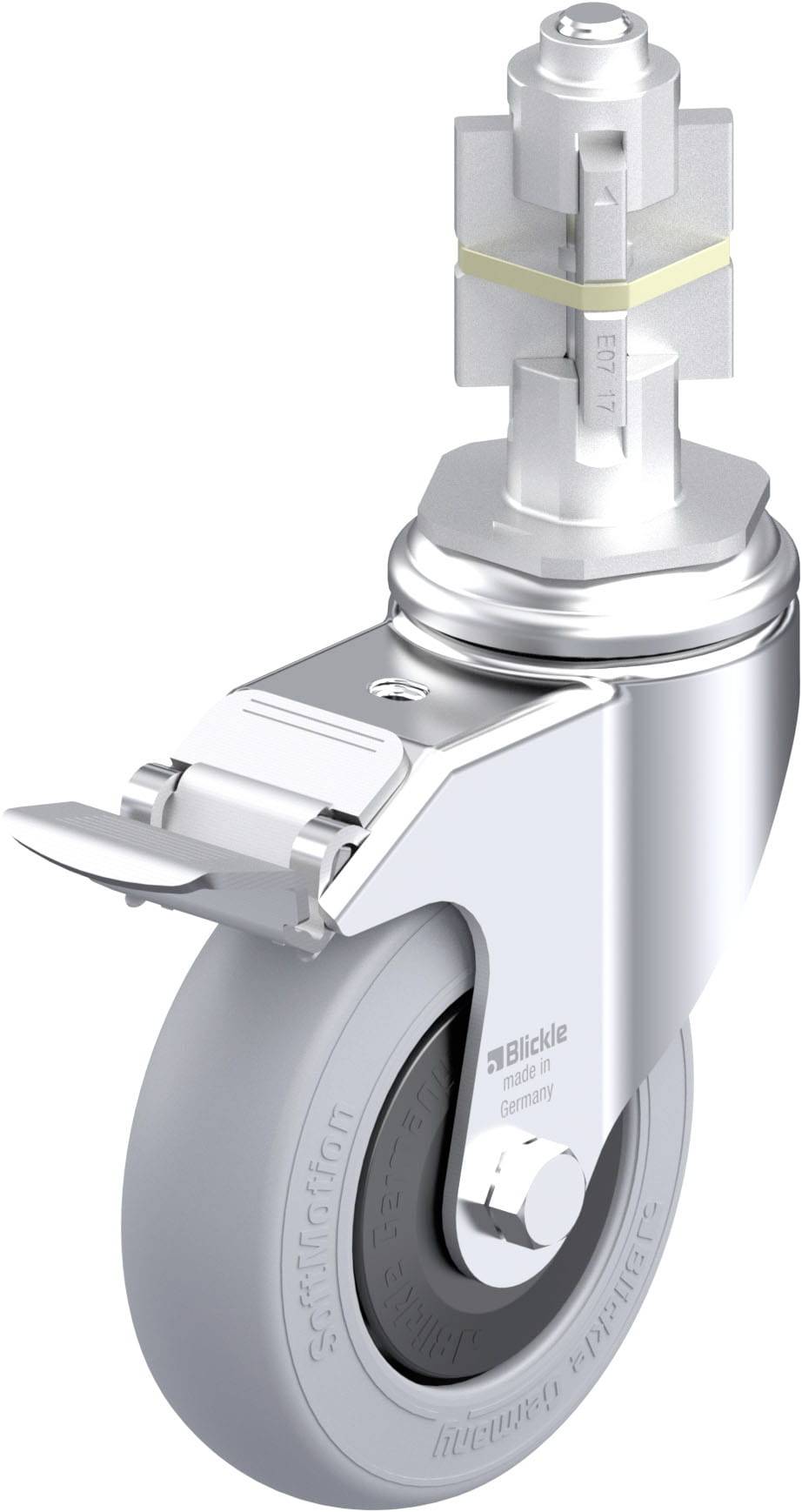 Blickle 952338 LKRA-POES 102KF-11-FI-SG-E17 Apparate-Lenkrolle Rad-Durchmesser: 100mm Tragfähigkeit (max.): 120kg 1St.