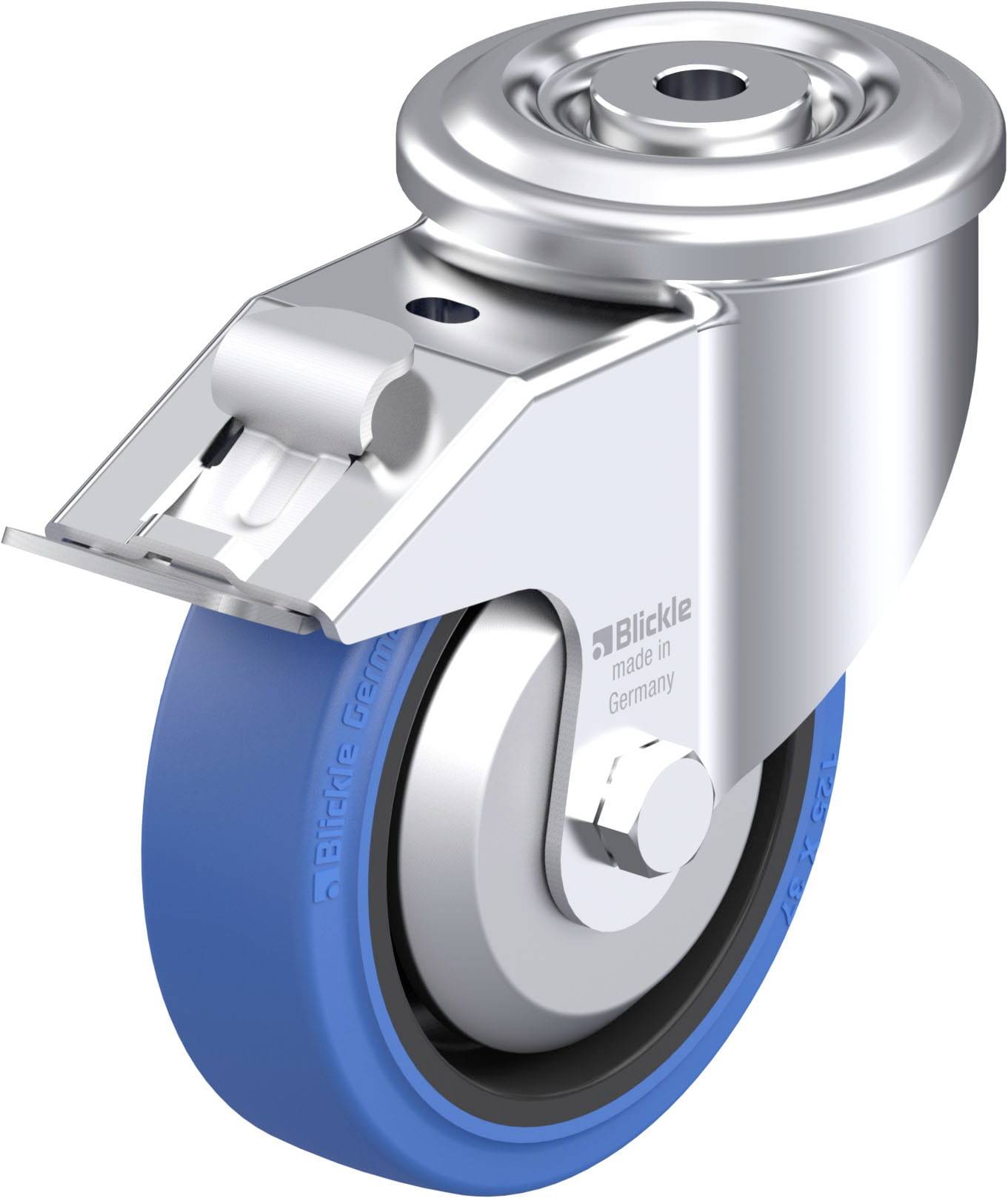 Blickle 851519 LKR-POEV 125XR-FI-SB-FA Stahlblech-Lenkrolle Rad-Durchmesser: 125mm Tragfähigkeit (max.): 250kg 1St.