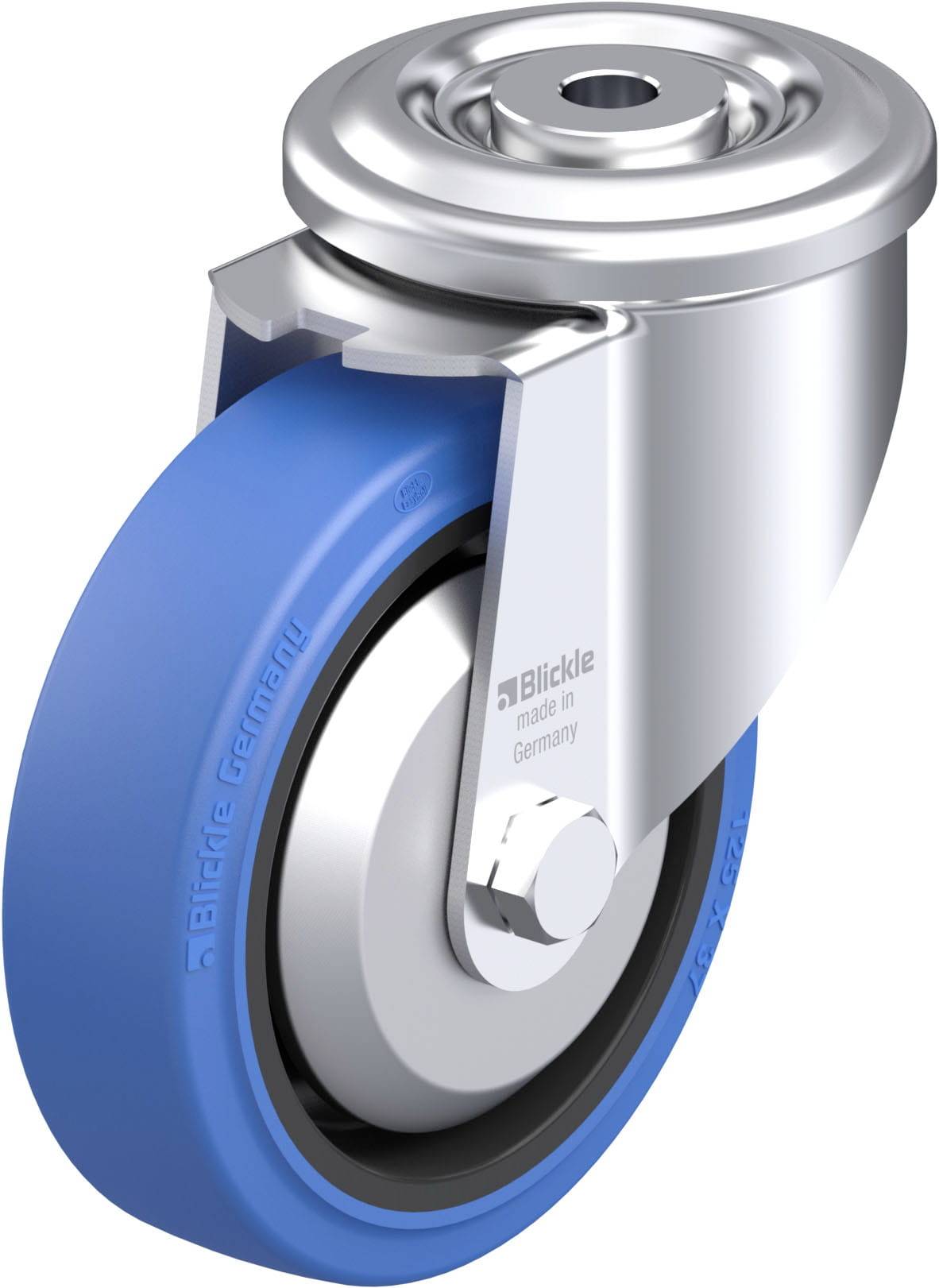 Blickle 851524 LKR-POEV 125XR-SB-FA Stahlblech-Lenkrolle Rad-Durchmesser: 125mm Tragfähigkeit (max.): 250kg 1St.