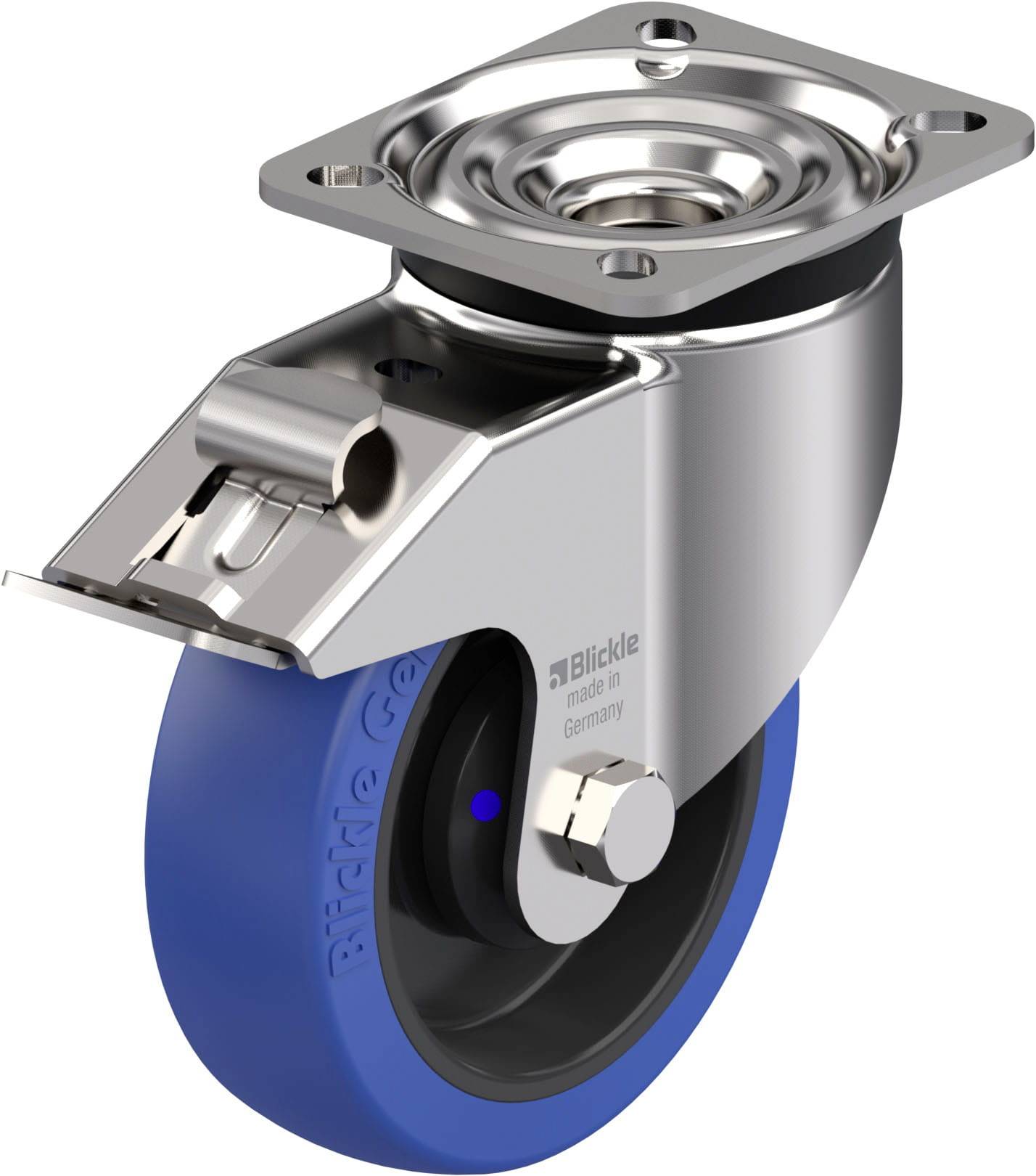 Blickle 901282 LKX-POBS 125XKA-1-FI Edelstahl-Schwerlast-Lenkrolle Rad-Durchmesser: 125mm Tragfähigkeit (max.): 250kg 1St.