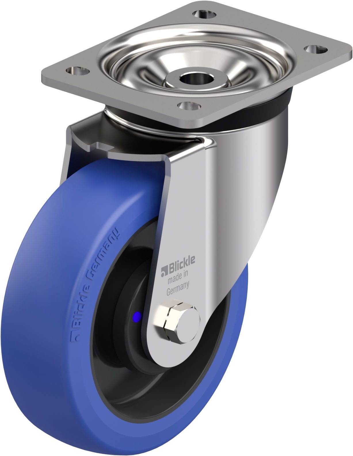 Blickle 918483 LKX-POBS 160XKA Edelstahl-Schwerlast-Lenkrolle Rad-Durchmesser: 160mm Tragfähigkeit (max.): 400kg 1St.