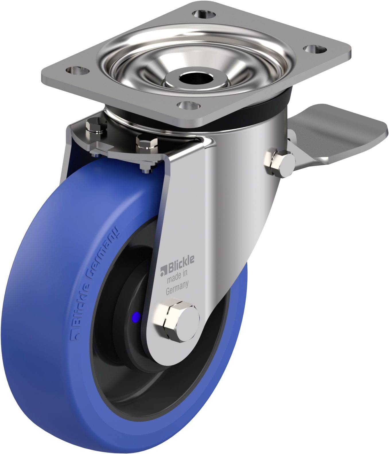 Blickle 922102 LKX-POBS 160XKA-ST Edelstahl-Schwerlast-Lenkrolle Rad-Durchmesser: 160mm Tragfähigkeit (max.): 400kg 1St.