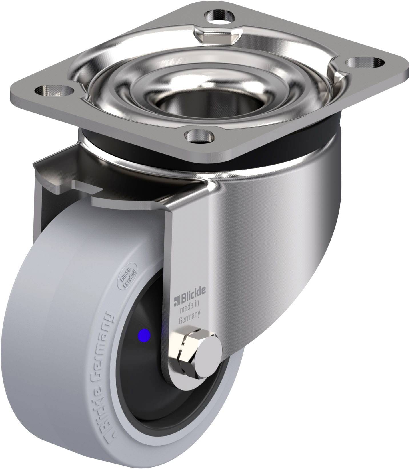 Blickle 945796 LKX-POEV 82XKF-SG Edelstahl-Schwerlast-Lenkrolle Rad-Durchmesser: 80mm Tragfähigkeit (max.): 170kg 1St.