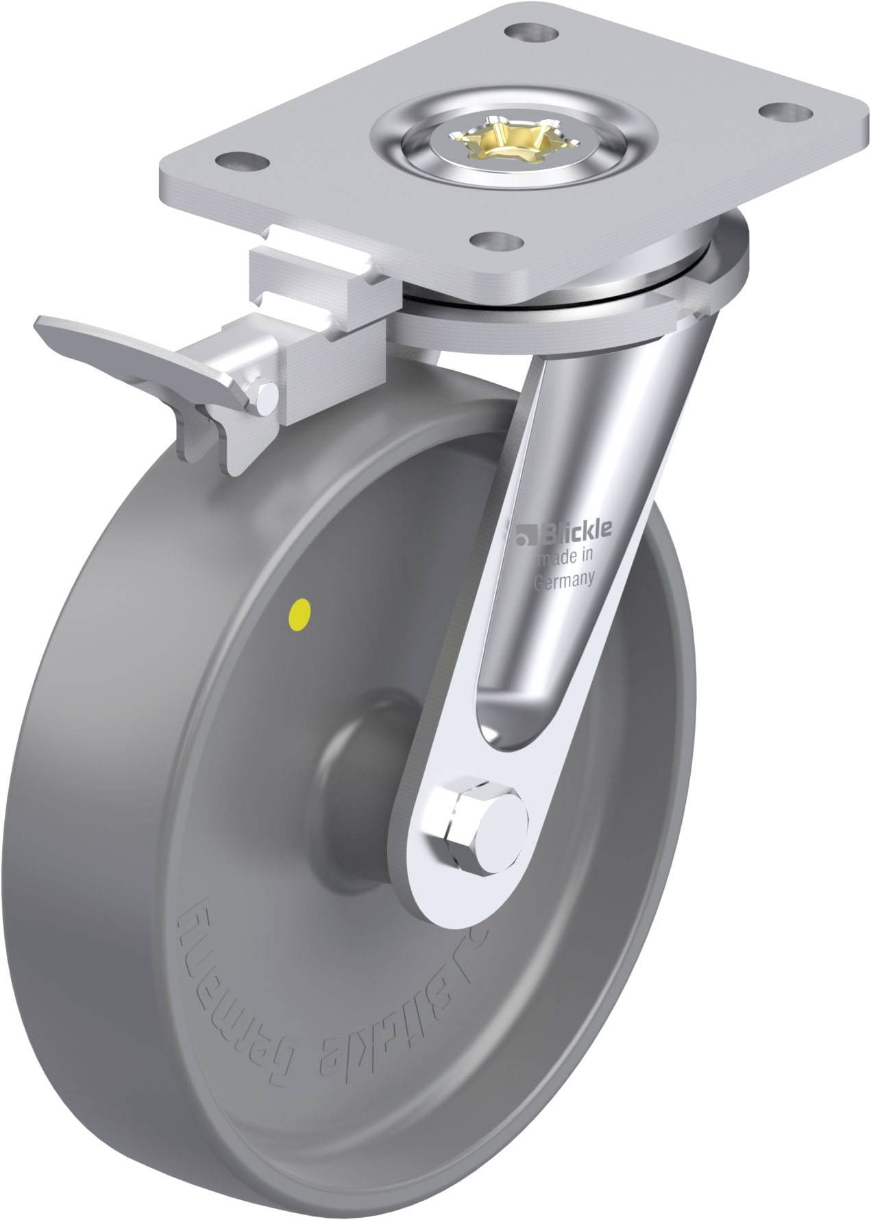 Blickle 937039 LO-PO 200G-ELS-RI4 Schwerlast-Lenkrolle Rad-Durchmesser: 200mm Tragfähigkeit (max.): 600kg 1St.