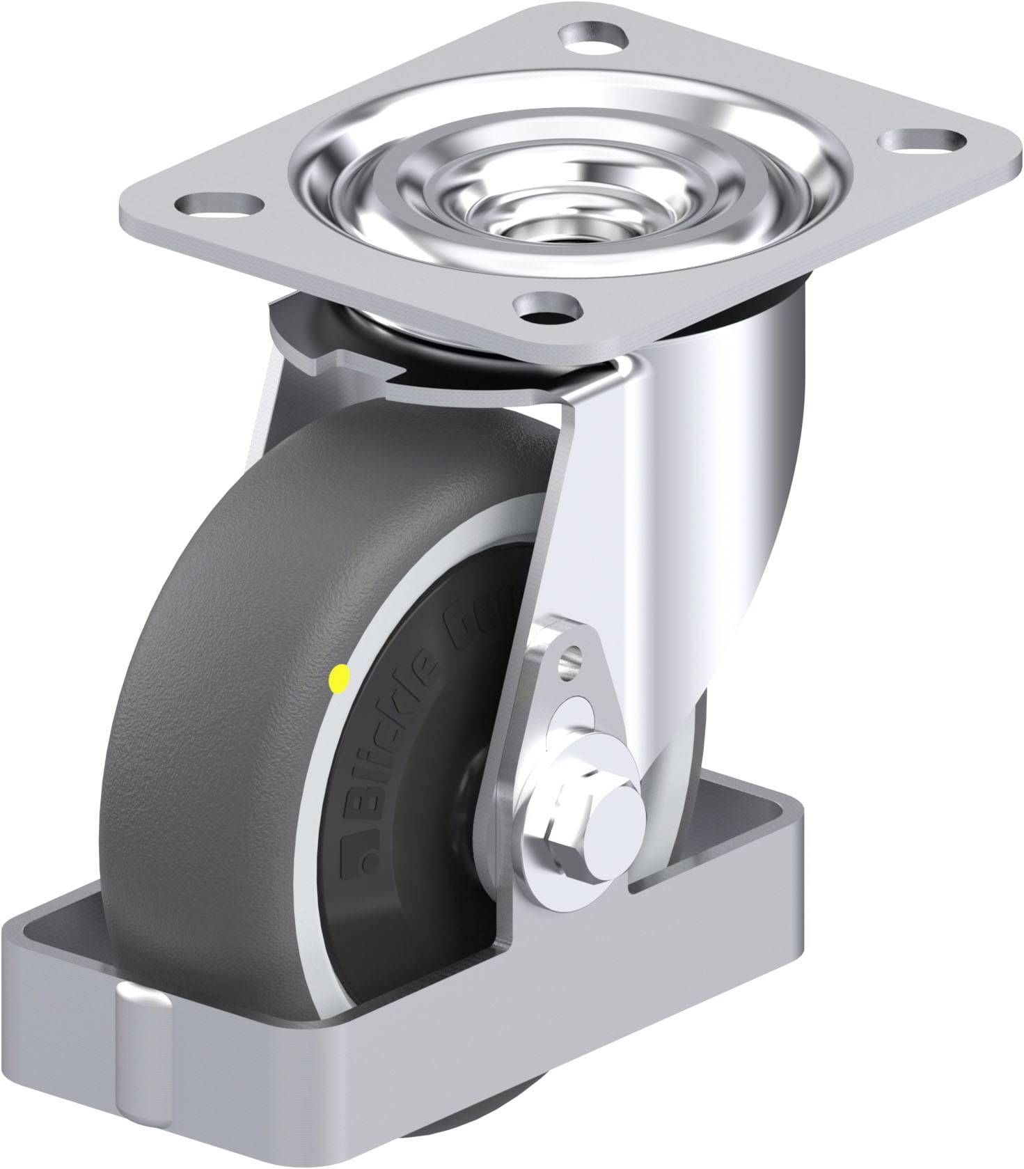 Blickle 938754 L-PATH 100KF-ELS-FS Stahlblech-Lenkrolle Rad-Durchmesser: 100mm Tragfähigkeit (max.): 130kg 1St.