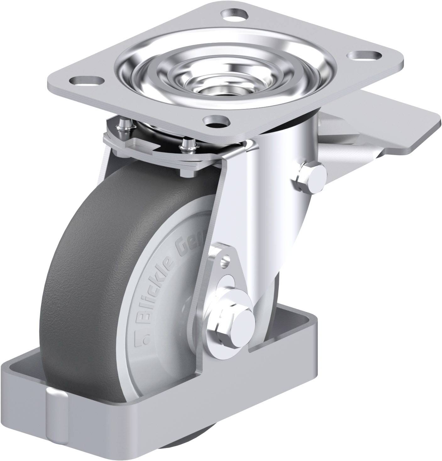 Blickle 938756 L-PATH 100KF-ST-FS Stahlblech-Lenkrolle Rad-Durchmesser: 100mm Tragfähigkeit (max.): 200kg 1St.