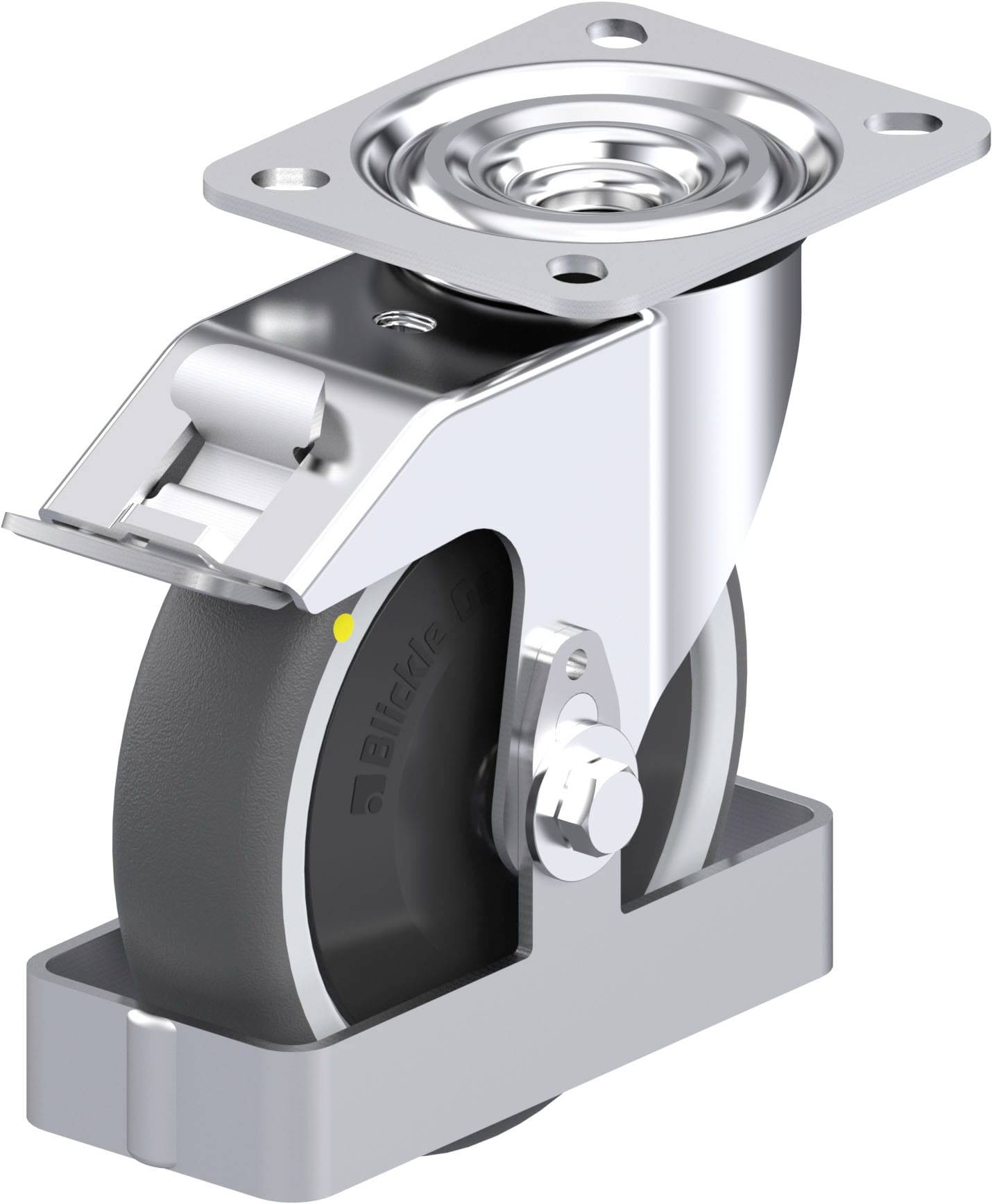 Blickle 903204 L-PATH 125KF-FI-ELS-FS Stahlblech-Lenkrolle Rad-Durchmesser: 125mm Tragfähigkeit (max.): 160kg 1St.