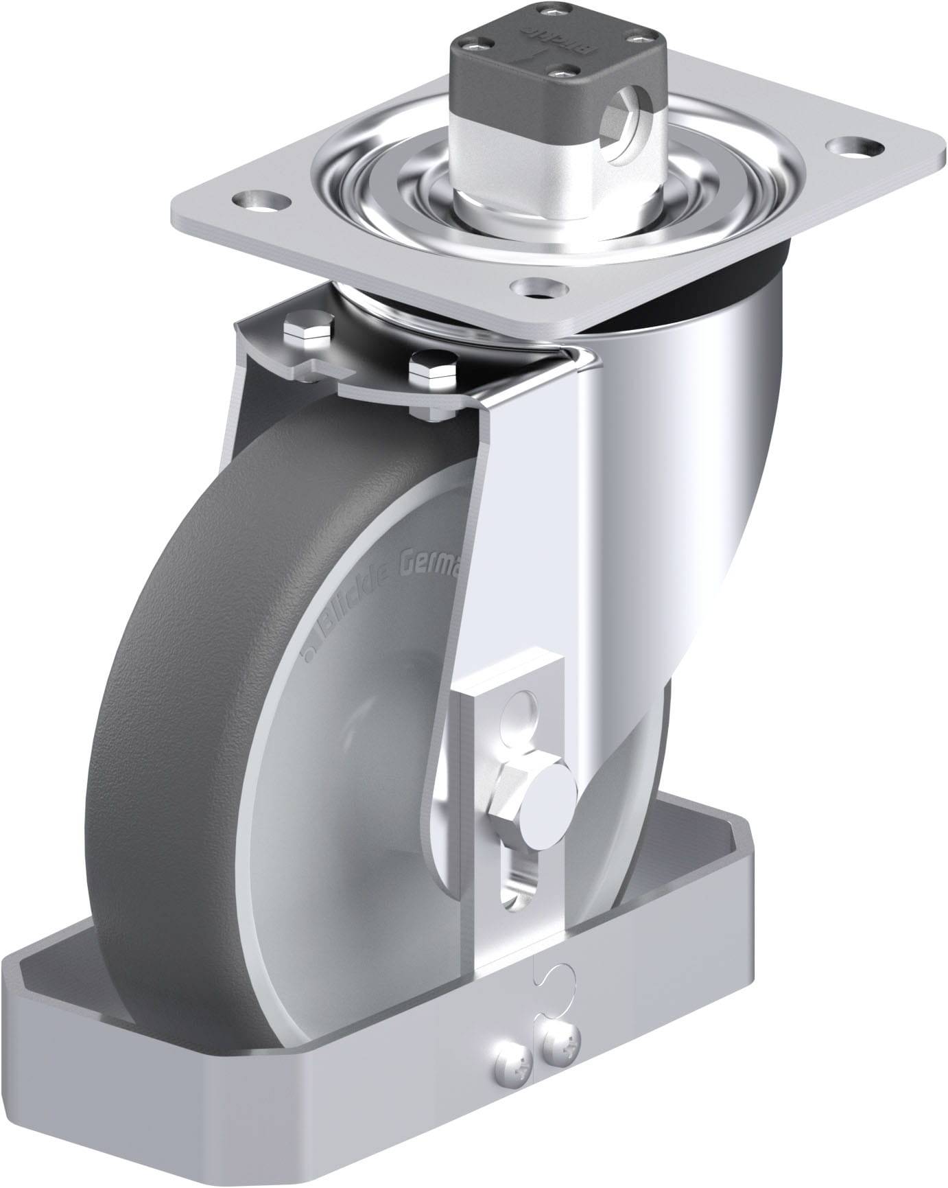 Blickle 938762 L-PATH 160G-CS11-FS Stahlblech-Lenkrolle Rad-Durchmesser: 160mm Tragfähigkeit (max.): 400kg 1St.