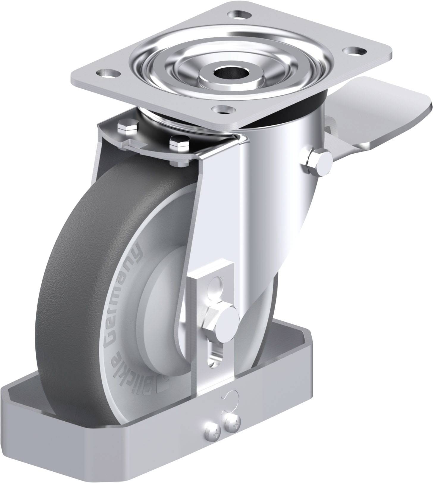 Blickle 913402 L-PATH 160KA-ST-FS Stahlblech-Lenkrolle Rad-Durchmesser: 160mm Tragfähigkeit (max.): 400kg 1St.