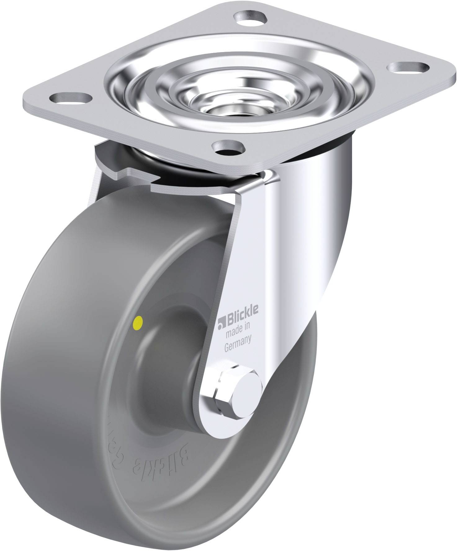 Blickle 445874 L-PO 100G-ELS Stahlblech-Lenkrolle Rad-Durchmesser: 100mm Tragfähigkeit (max.): 250kg 1St.