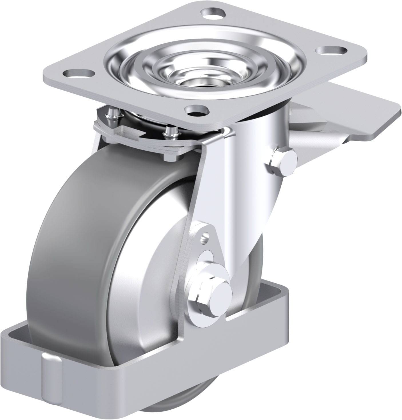 Blickle 946829 L-PO 100G-ST-ELS-FA-FS Stahlblech-Lenkrolle Rad-Durchmesser: 100mm Tragfähigkeit (max.): 250kg 1St.