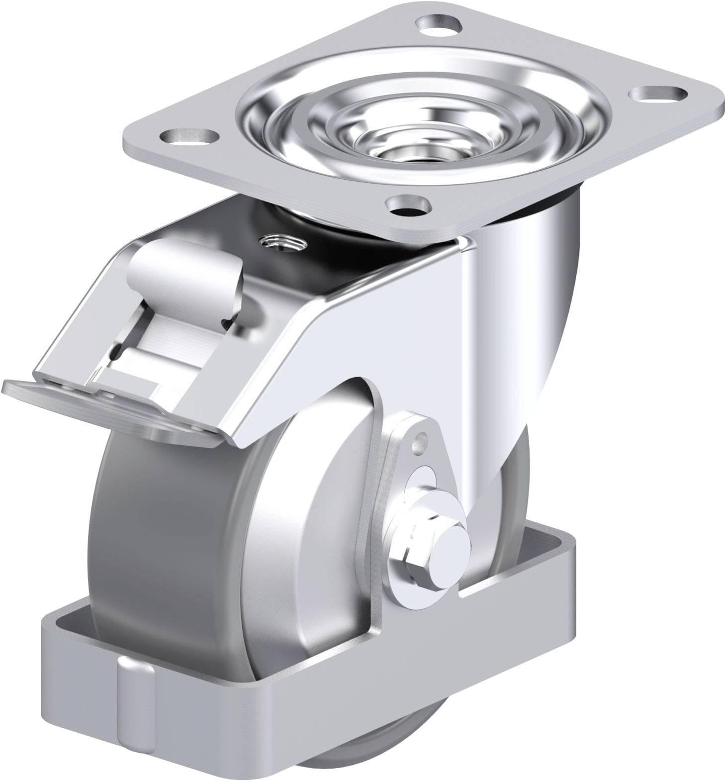 Blickle 946833 L-PO 100KA-FI-ELS-FA-FS Stahlblech-Lenkrolle Rad-Durchmesser: 100mm Tragfähigkeit (max.): 250kg 1St.