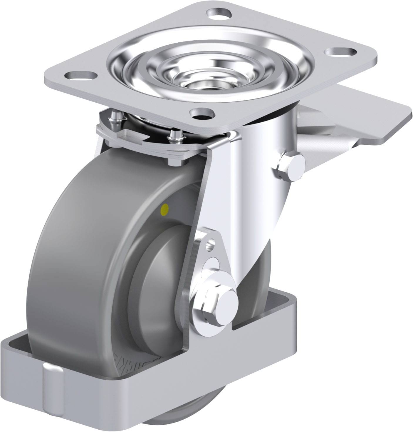 Blickle 939681 L-PO 100KA-ST-ELS-FS Stahlblech-Lenkrolle Rad-Durchmesser: 100mm Tragfähigkeit (max.): 250kg 1St.