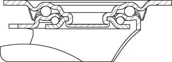Blickle 939696 L-PO 125G-ELS-FS Stahlblech-Lenkrolle Rad-Durchmesser: 125mm Tragfähigkeit (max.): 250kg 1St.