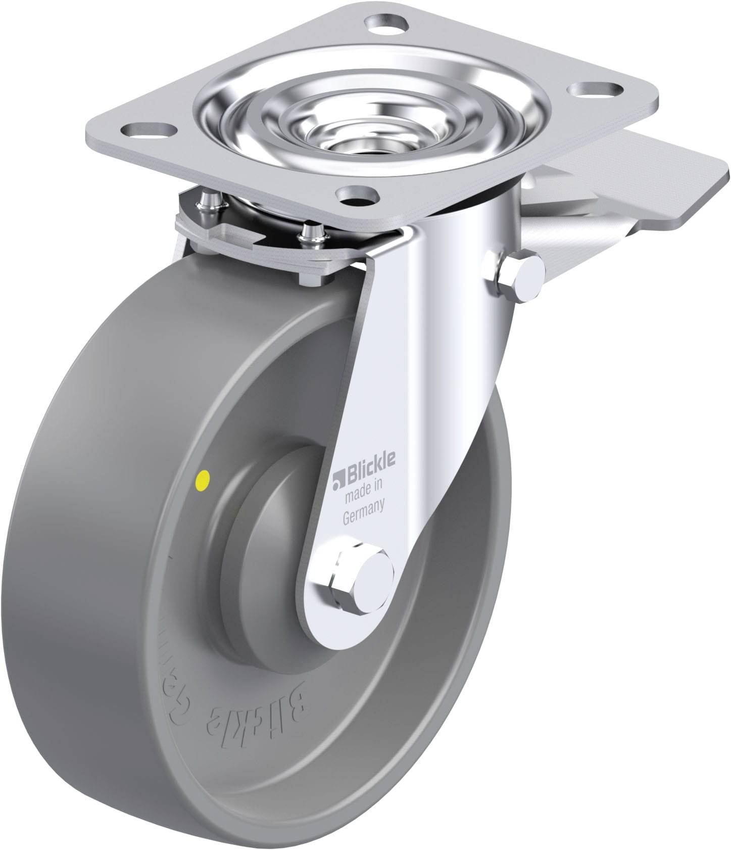 Blickle 936911 L-PO 125KA-ST-ELS Stahlblech-Lenkrolle Rad-Durchmesser: 125mm Tragfähigkeit (max.): 250kg 1St.