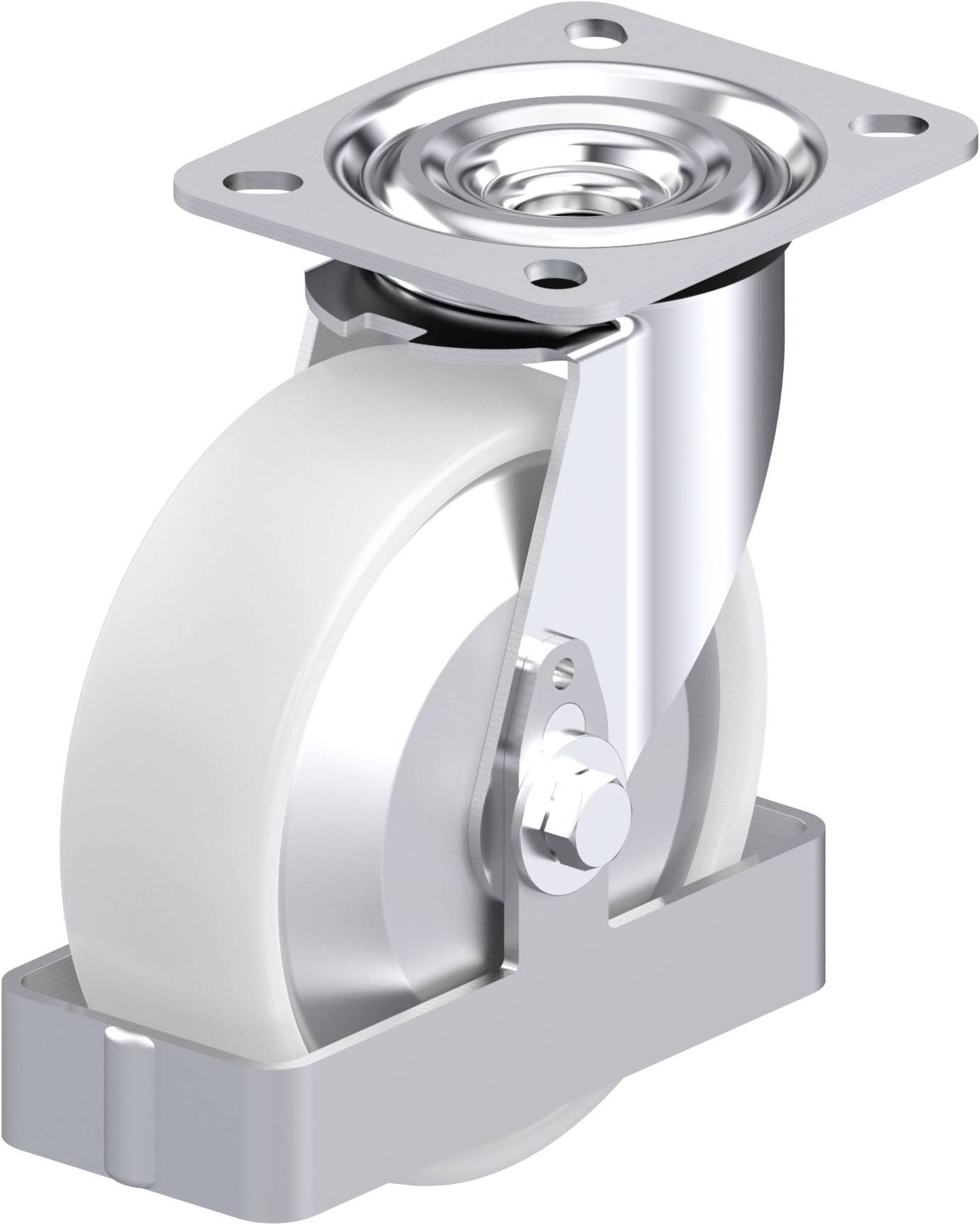 Blickle 939711 L-PO 125R-FA-FS Stahlblech-Lenkrolle Rad-Durchmesser: 125mm Tragfähigkeit (max.): 250kg 1St.