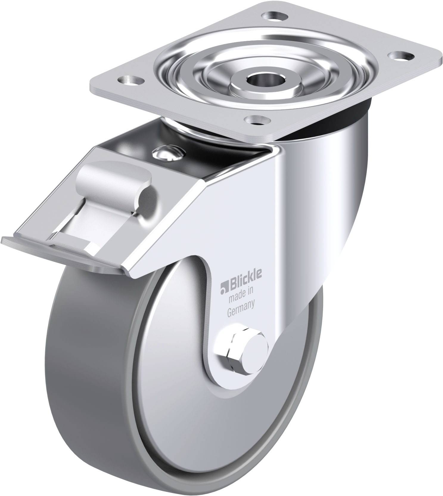 Blickle 946850 L-PO 150G-FI-ELS-FA Stahlblech-Lenkrolle Rad-Durchmesser: 150mm Tragfähigkeit (max.): 400kg 1St.