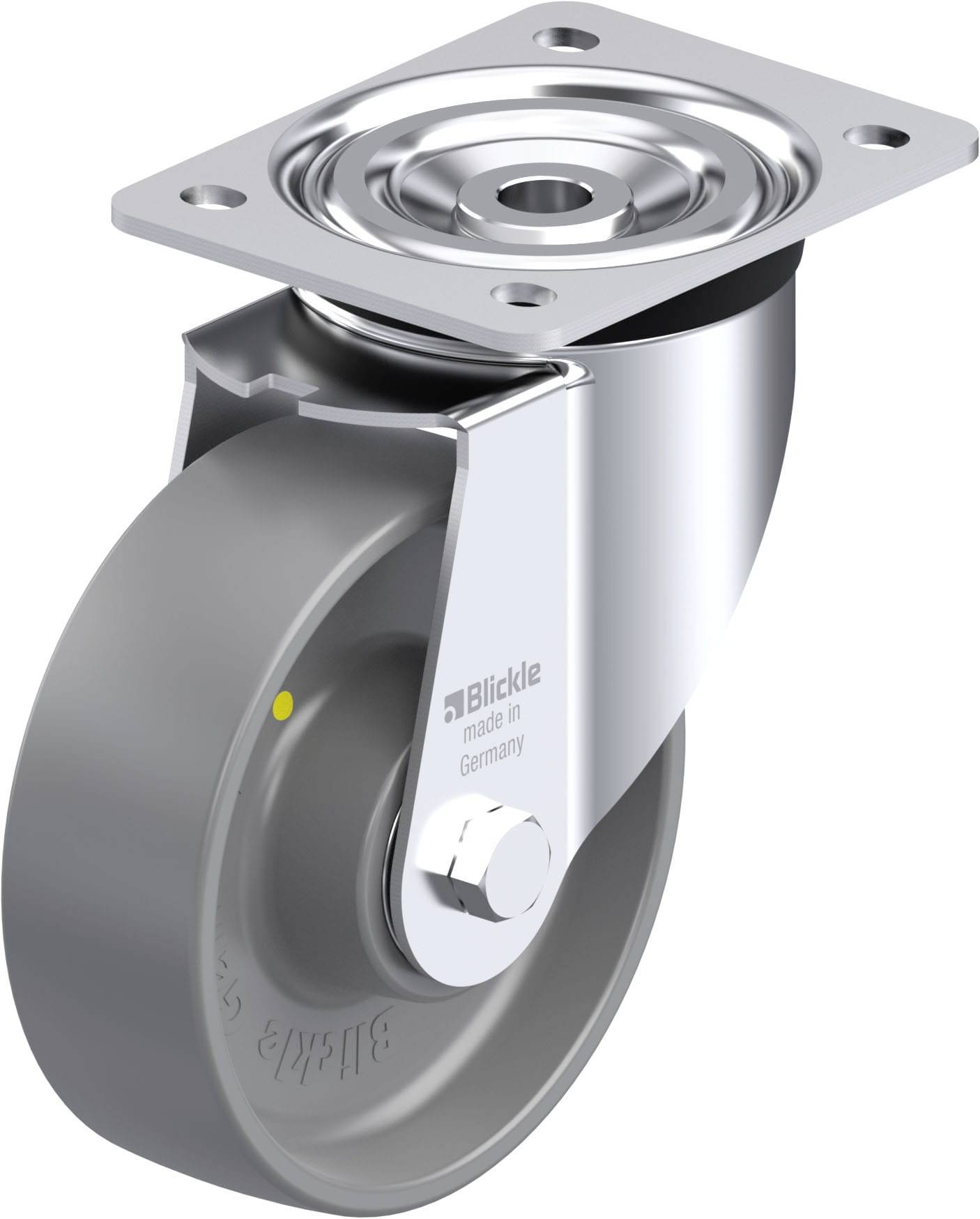 Blickle 881353 L-PO 150K-ELS Stahlblech-Lenkrolle Rad-Durchmesser: 150mm Tragfähigkeit (max.): 400kg 1St.