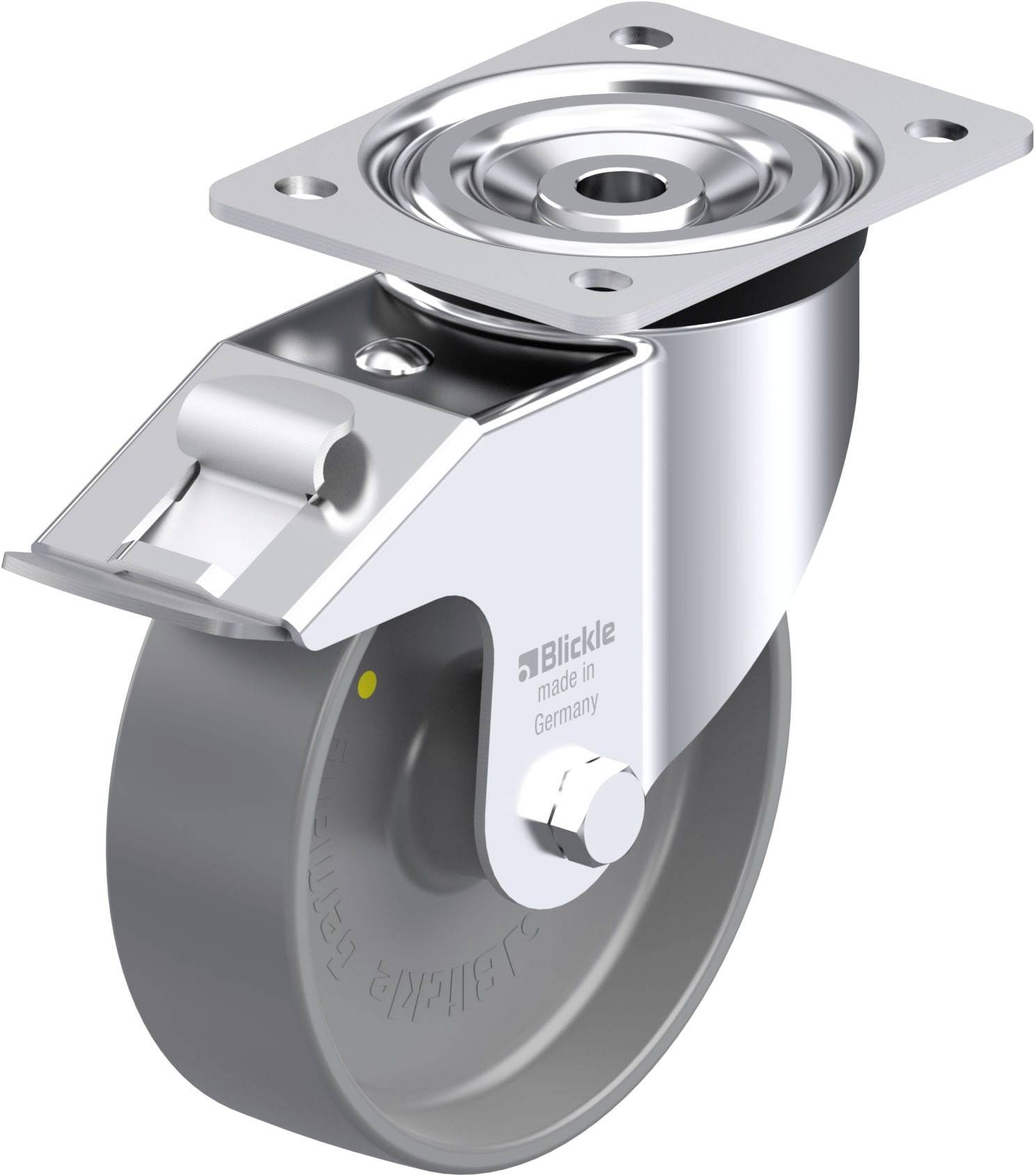 Blickle 936922 L-PO 160G-FI-ELS Stahlblech-Lenkrolle Rad-Durchmesser: 160mm Tragfähigkeit (max.): 400kg 1St.