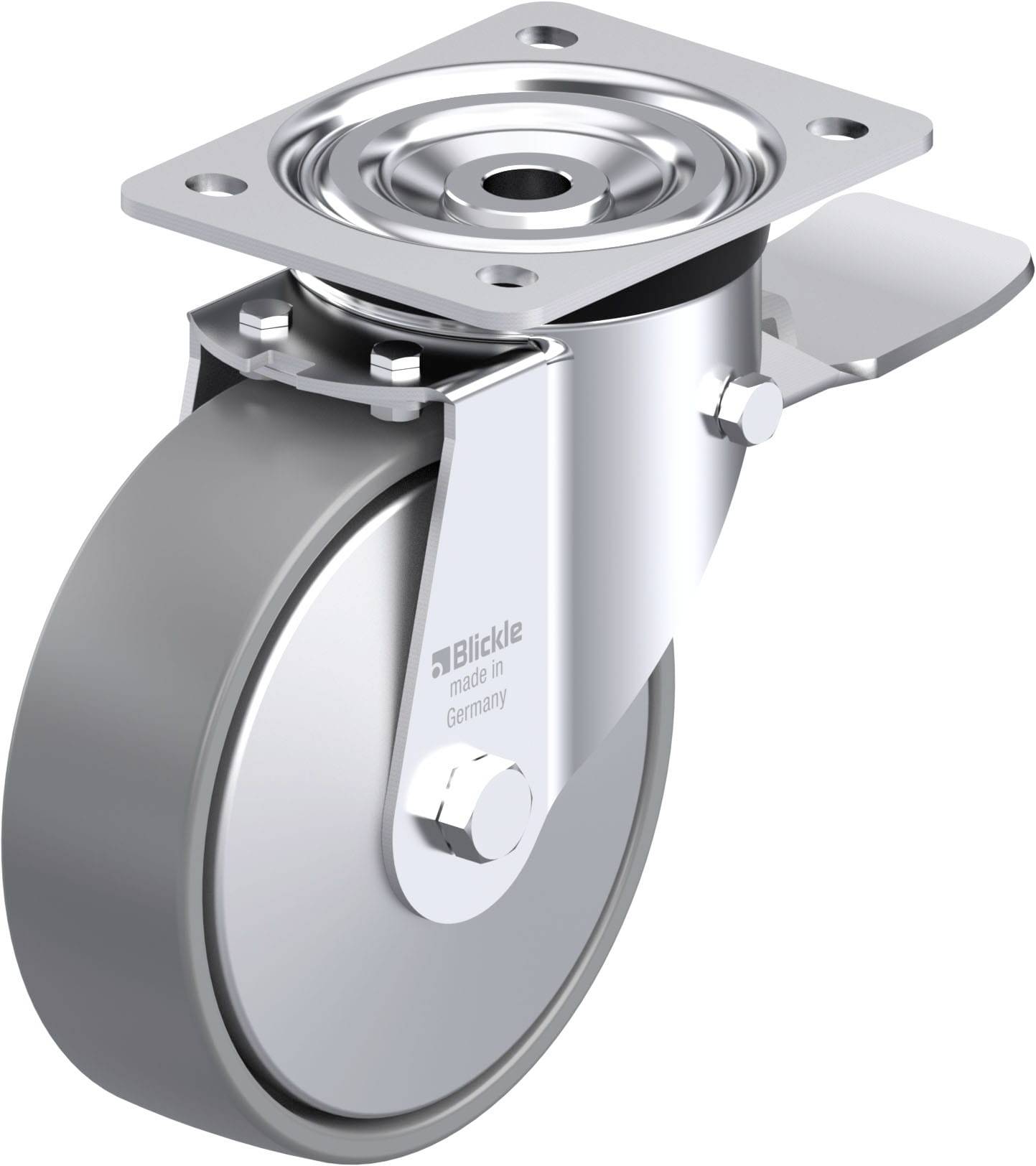 Blickle 946874 L-PO 160K-ST-ELS-FA Stahlblech-Lenkrolle Rad-Durchmesser: 160mm Tragfähigkeit (max.): 400kg 1St.