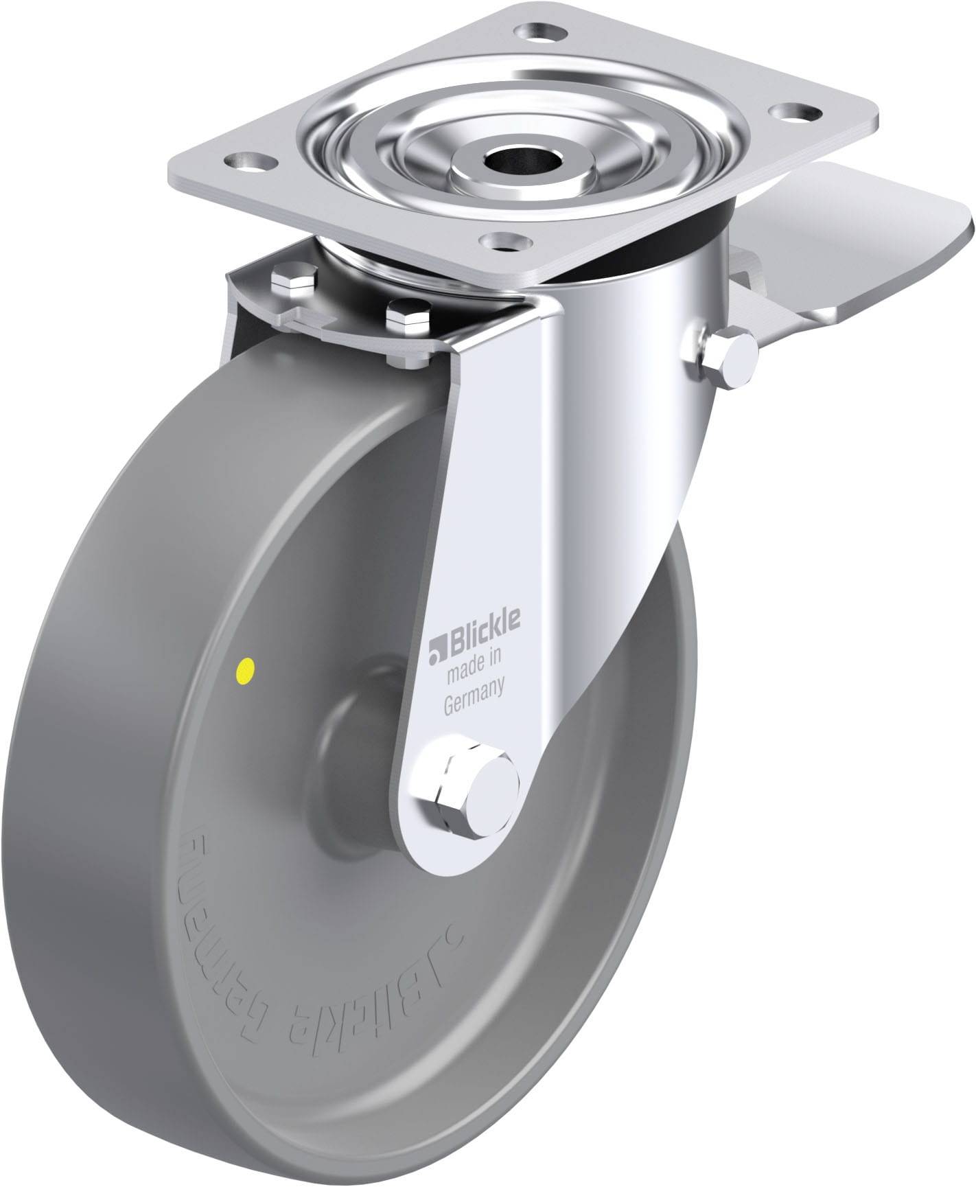 Blickle 740116 L-PO 200G-ST-ELS Stahlblech-Lenkrolle Rad-Durchmesser: 200mm Tragfähigkeit (max.): 400kg 1St.