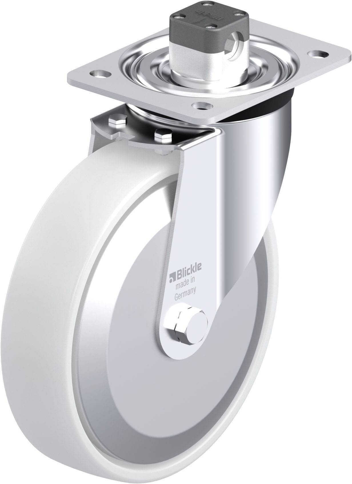 Blickle 852646 L-PO 200K-CS11-FA Stahlblech-Lenkrolle Rad-Durchmesser: 200mm Tragfähigkeit (max.): 400kg 1St.