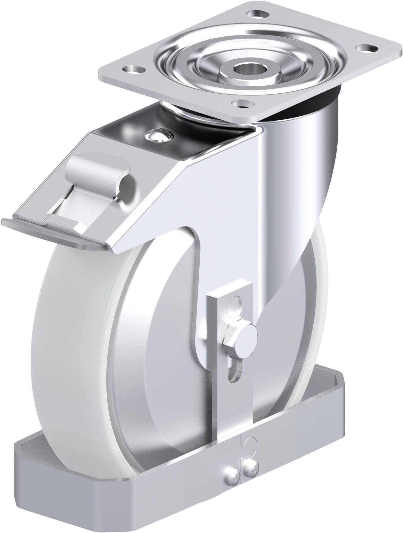 Blickle 939827 L-PO 200K-FI-FA-FS Stahlblech-Lenkrolle Rad-Durchmesser: 200mm Tragfähigkeit (max.): 400kg 1St.