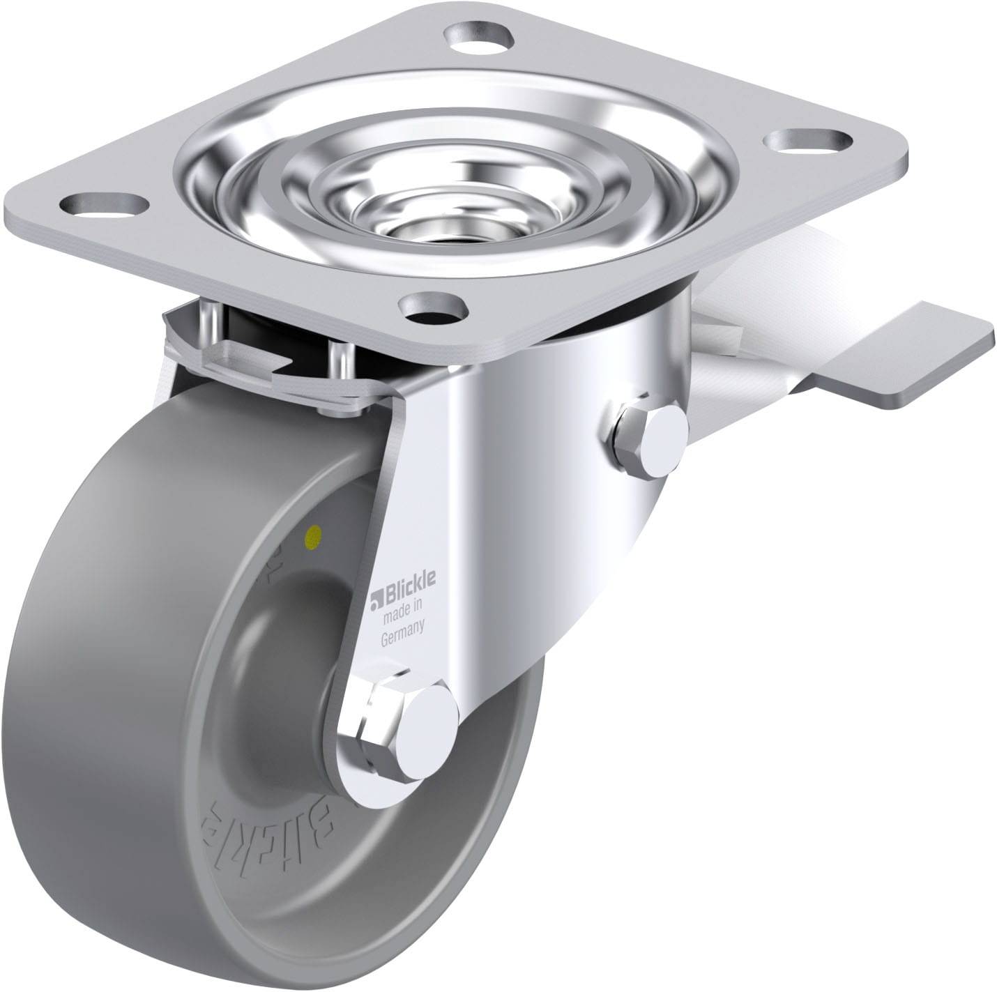 Blickle 936915 L-PO 80G-ST-ELS Stahlblech-Lenkrolle Rad-Durchmesser: 80mm Tragfähigkeit (max.): 220kg 1St.