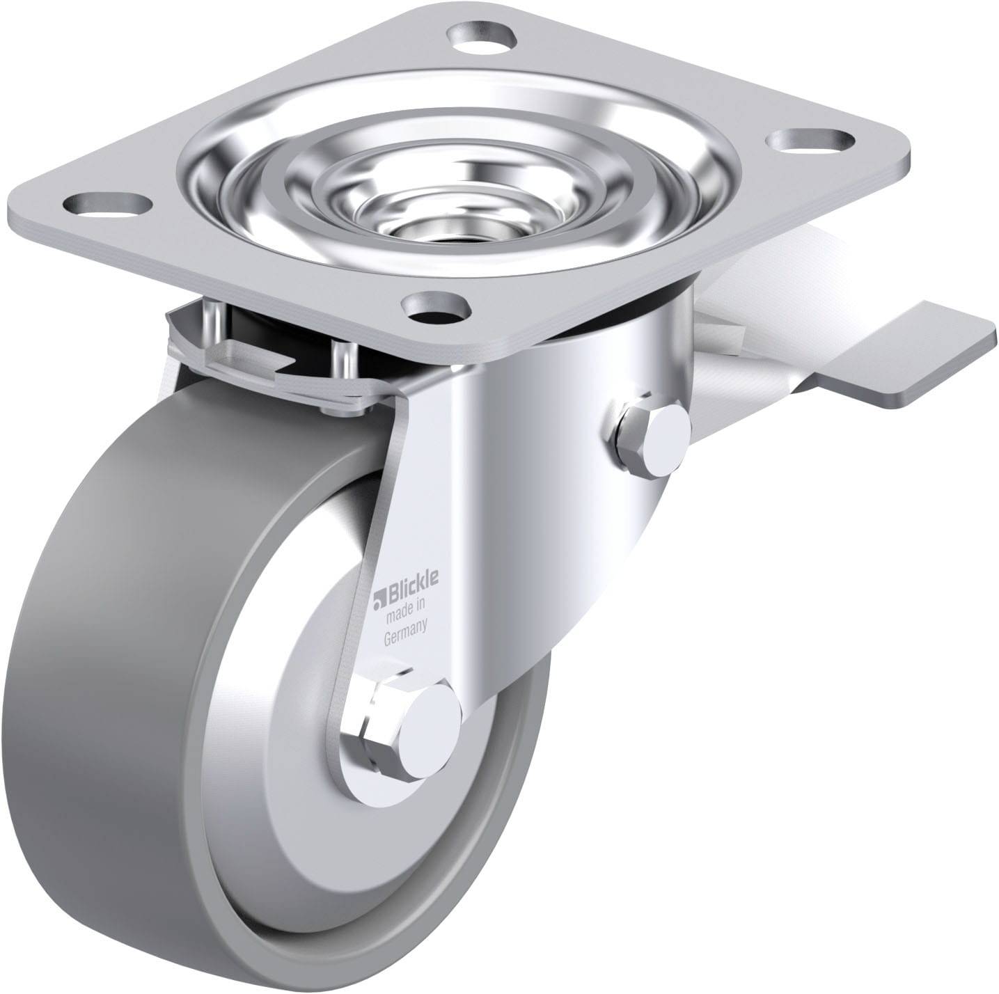 Blickle 946897 L-PO 80KA-ST-ELS-FA Stahlblech-Lenkrolle Rad-Durchmesser: 80mm Tragfähigkeit (max.): 220kg 1St.