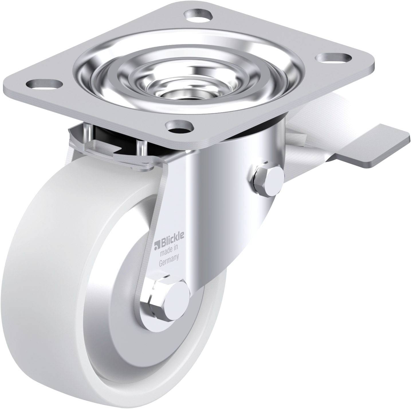 Blickle 852632 L-PO 80KA-ST-FA Stahlblech-Lenkrolle Rad-Durchmesser: 80mm Tragfähigkeit (max.): 220kg 1St.