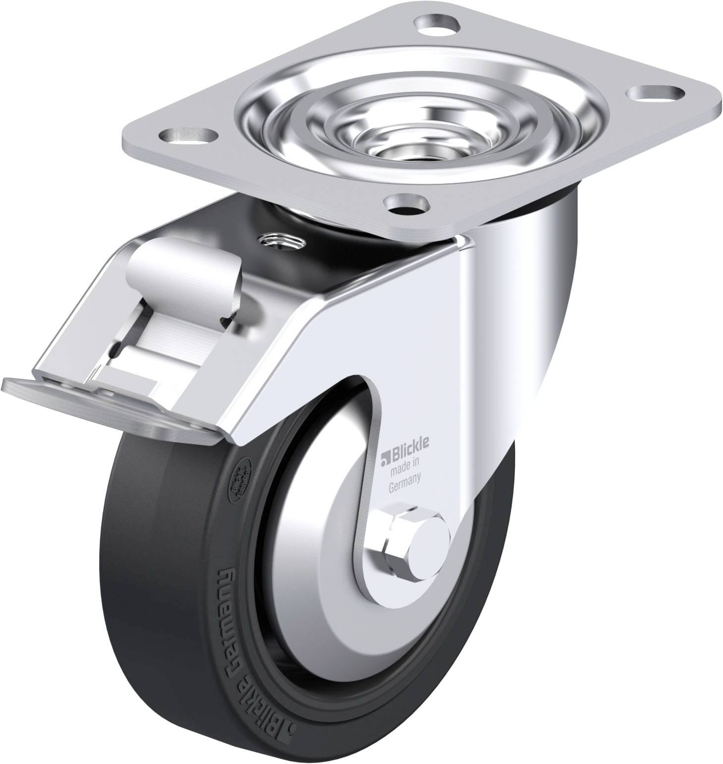 Blickle 850523 L-POEV 100KAD-FI-FA Stahlblech-Lenkrolle Rad-Durchmesser: 100mm Tragfähigkeit (max.): 200kg 1St.