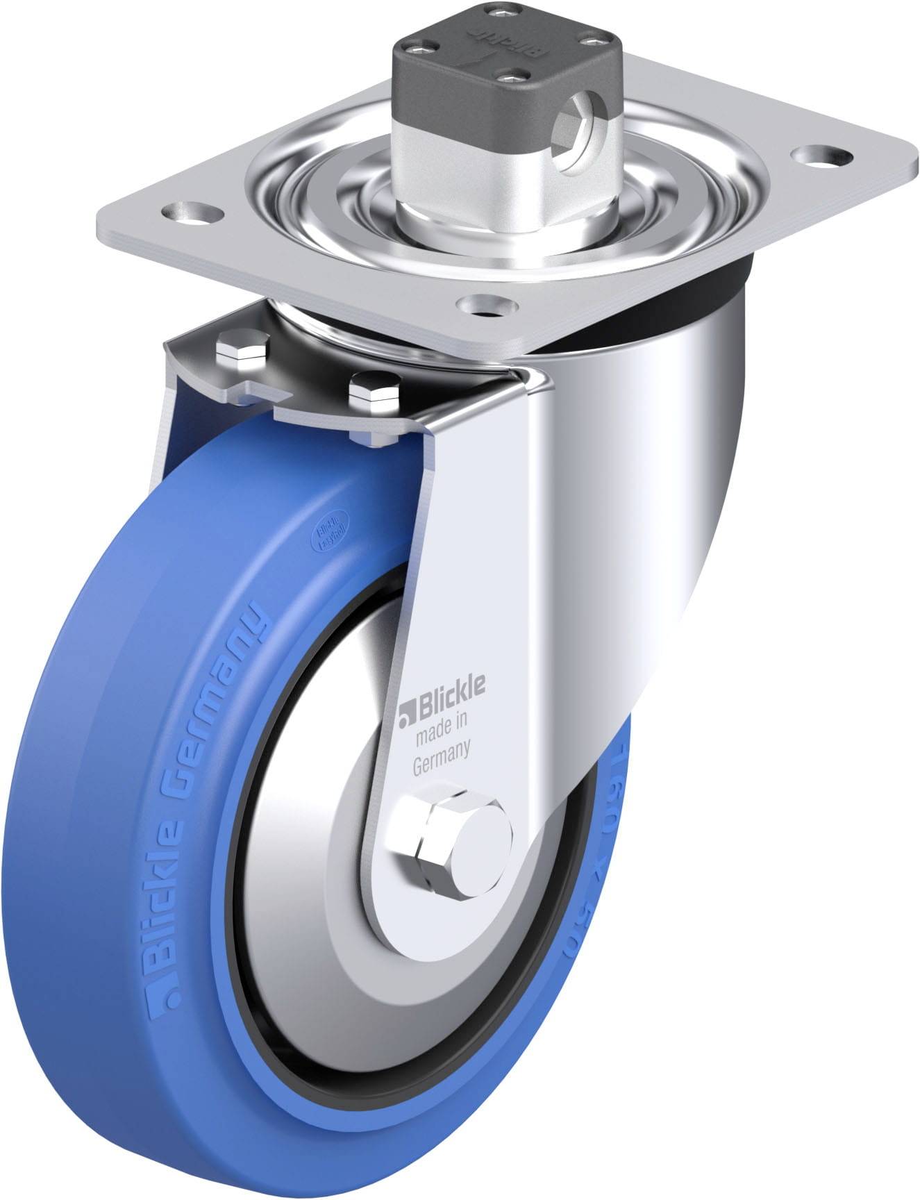 Blickle 850637 L-POEV 160KAD-CS11-SB-FA Stahlblech-Lenkrolle Rad-Durchmesser: 160mm Tragfähigkeit (max.): 400kg 1St.