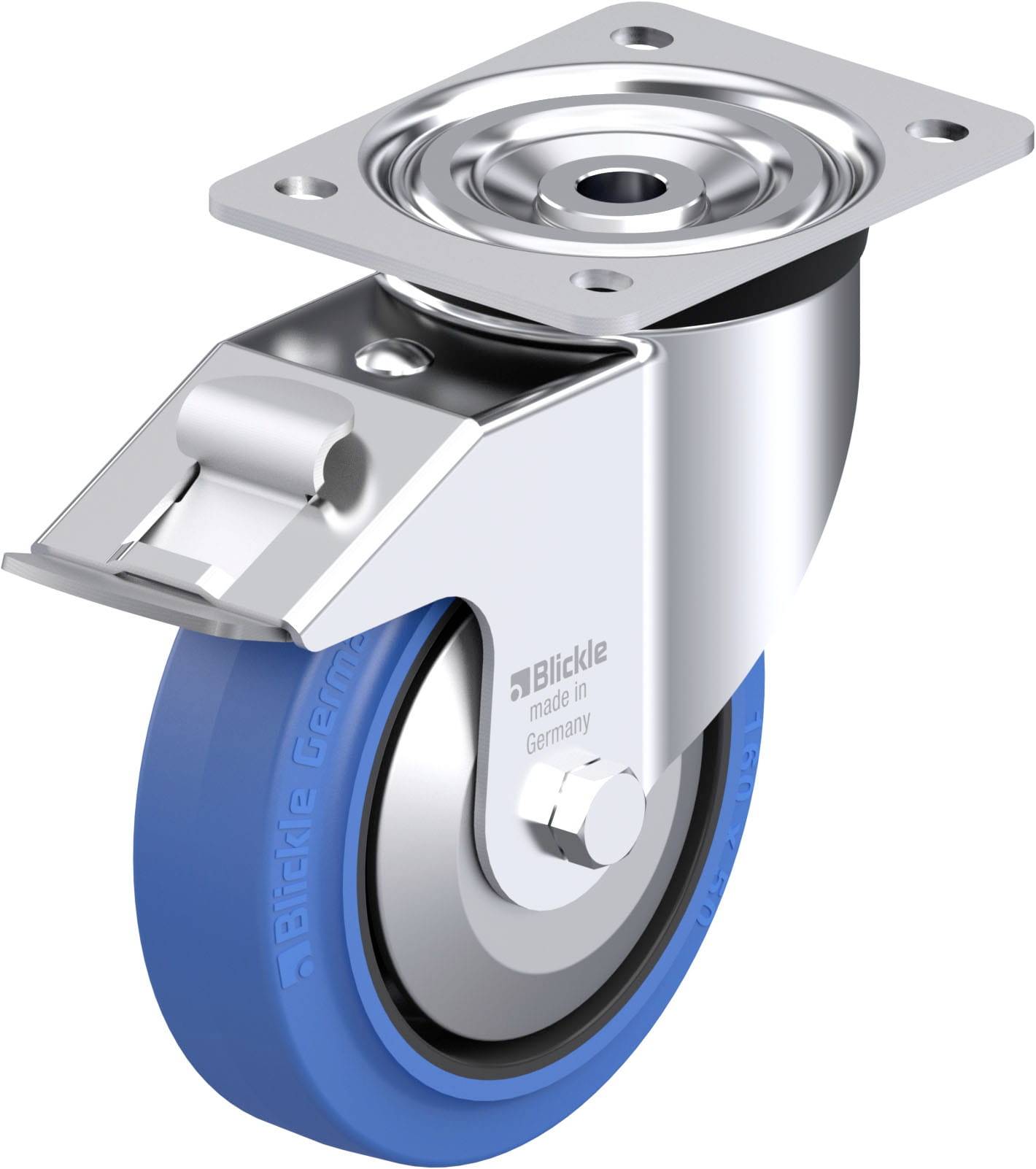 Blickle 749360 L-POEV 160KAD-FI-SB-FA Stahlblech-Lenkrolle Rad-Durchmesser: 160mm Tragfähigkeit (max.): 400kg 1St.