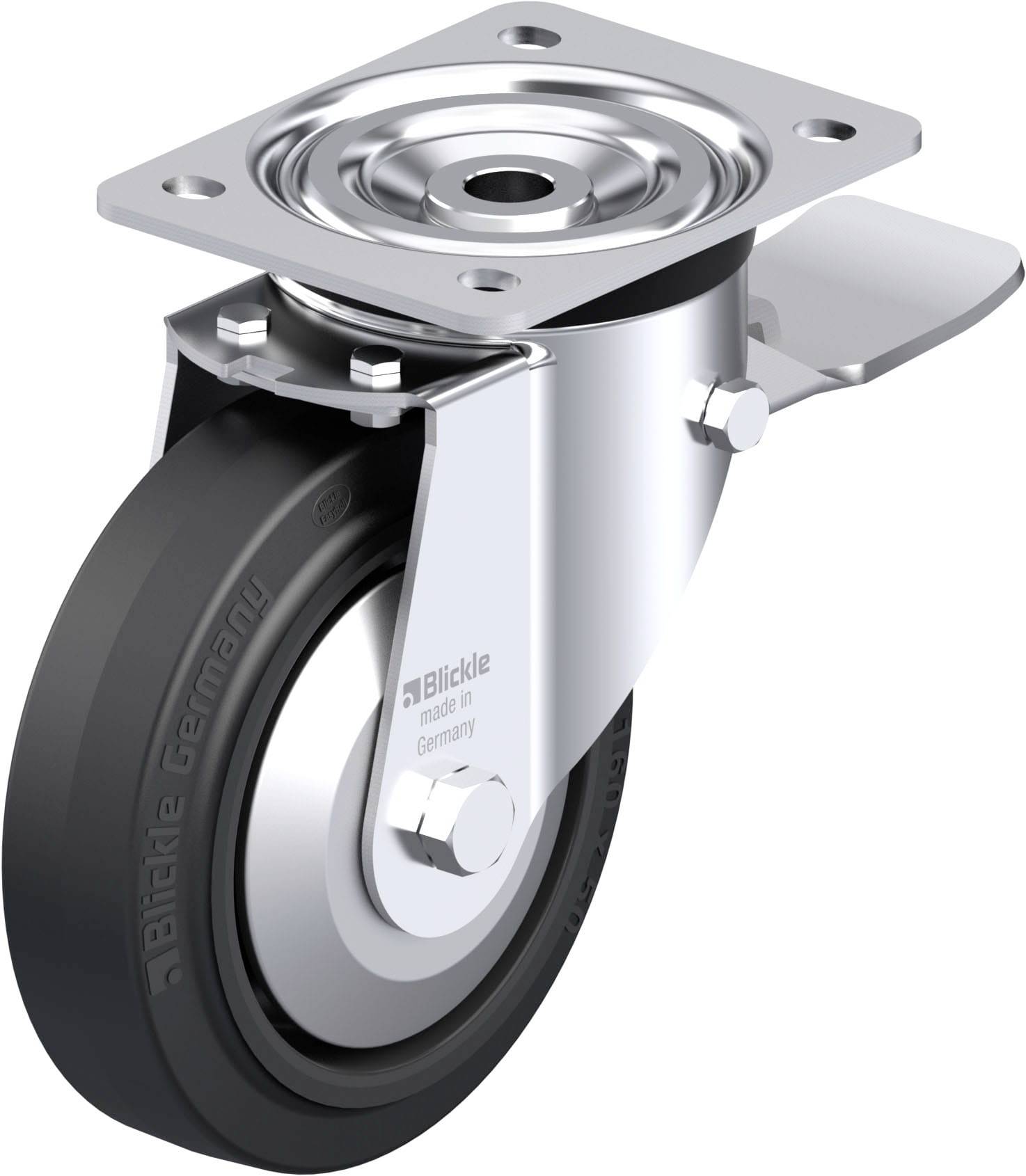 Blickle 749357 L-POEV 160KAD-ST-FA Stahlblech-Lenkrolle Rad-Durchmesser: 160mm Tragfähigkeit (max.): 400kg 1St.