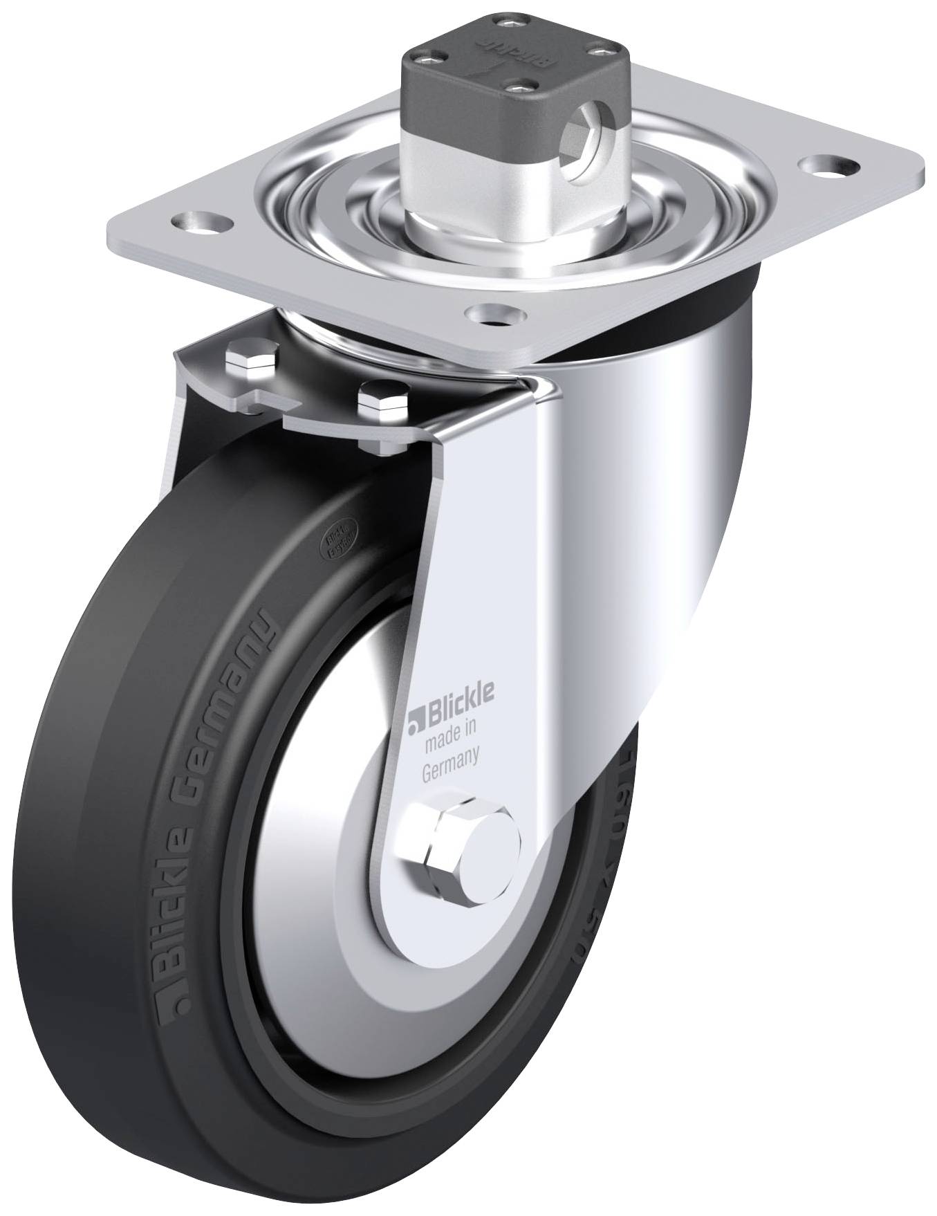 Blickle 850682 L-POEV 160XKA-CS11-FA Stahlblech-Lenkrolle Rad-Durchmesser: 160mm Tragfähigkeit (max.): 400kg 1St.