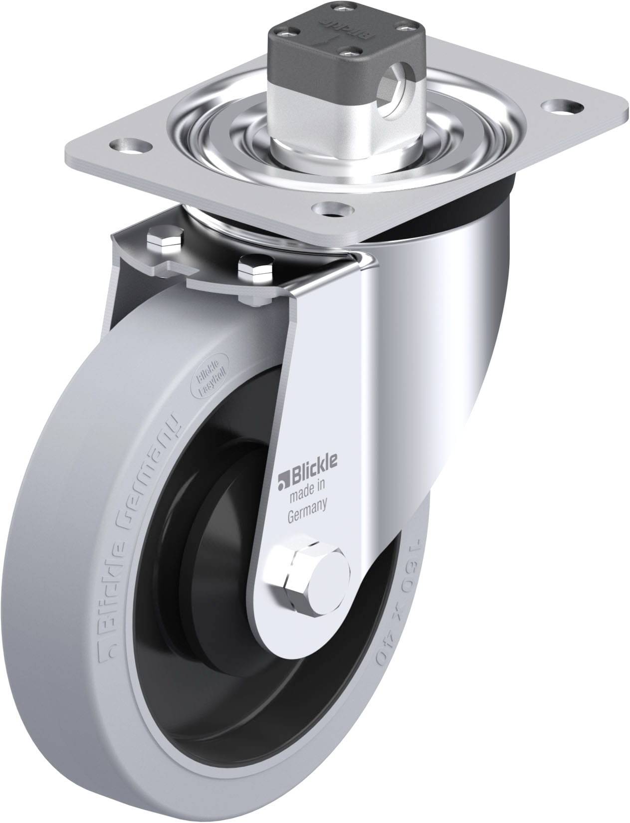 Blickle 960747 L-POEV 161XKA-CS11-SG Stahlblech-Lenkrolle Rad-Durchmesser: 160mm Tragfähigkeit (max.): 320kg 1St.