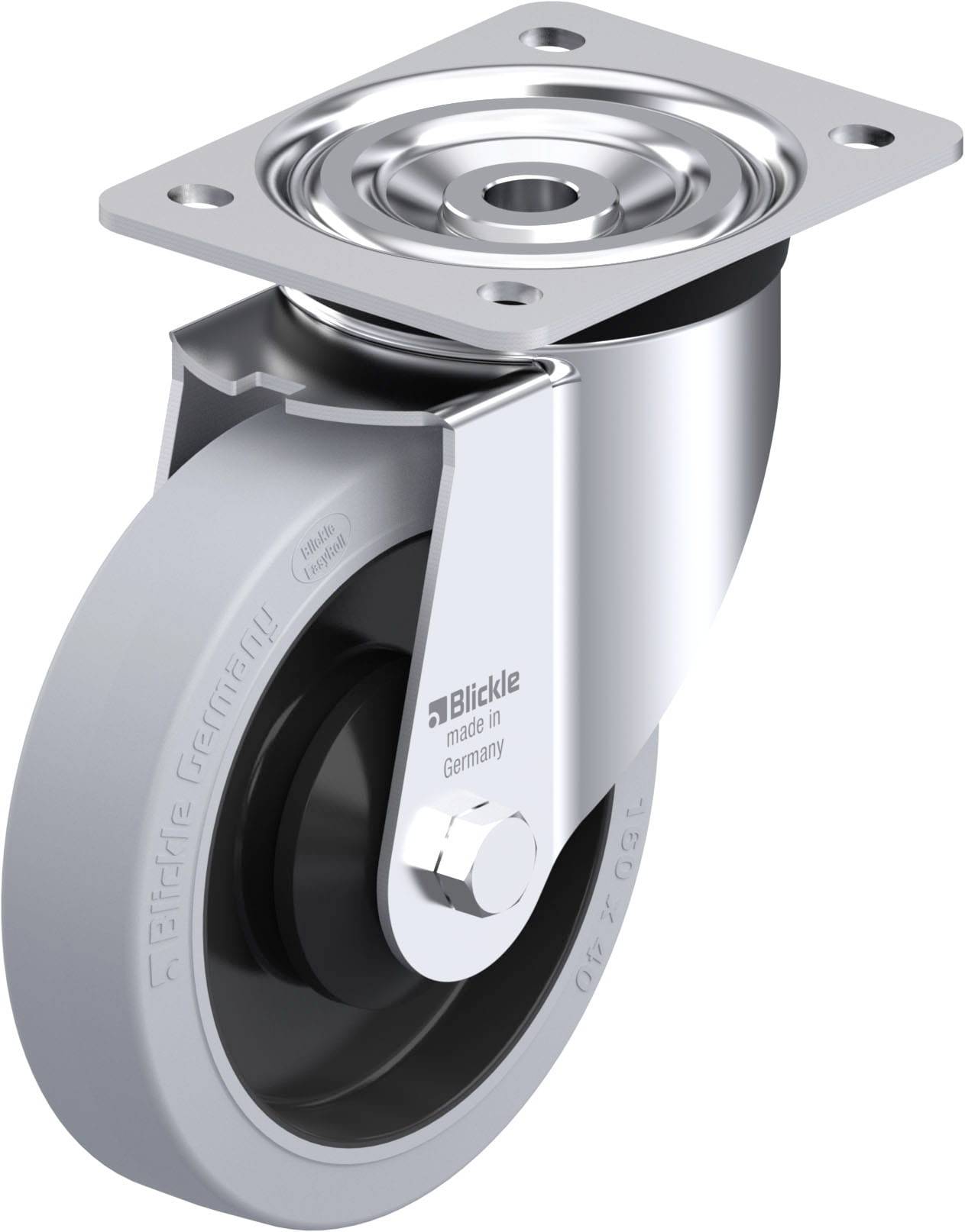 Blickle 960749 L-POEV 161XKA-SG Stahlblech-Lenkrolle Rad-Durchmesser: 160mm Tragfähigkeit (max.): 320kg 1St.