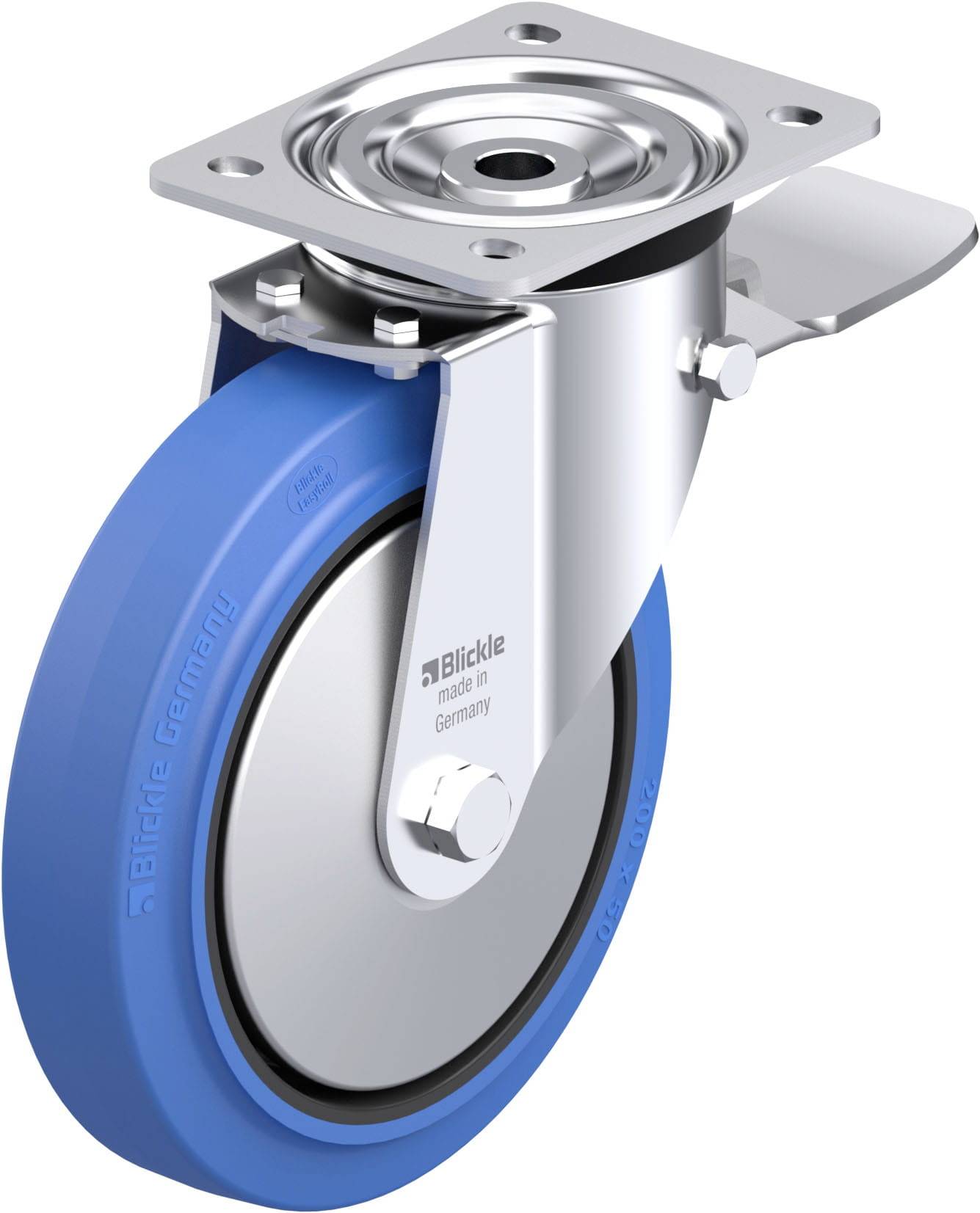 Blickle 749385 L-POEV 200KAD-ST-SB-FA Stahlblech-Lenkrolle Rad-Durchmesser: 200mm Tragfähigkeit (max.): 400kg 1St.